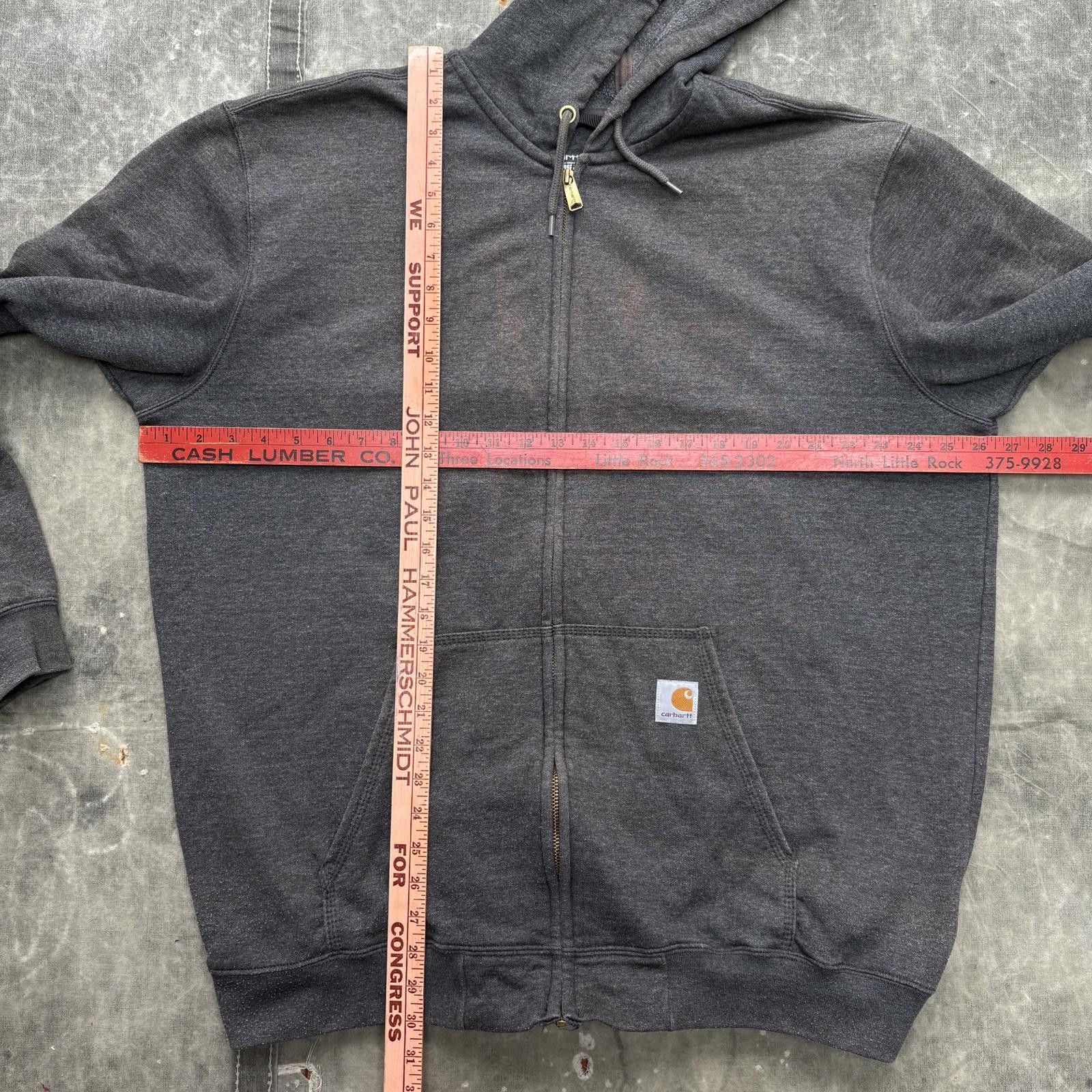 Carhartt Carhartt Loose Fit Workwear Grunge Faded Full Zip Hoodie Size US XL / EU 56 / 4 - 3 Thumbnail