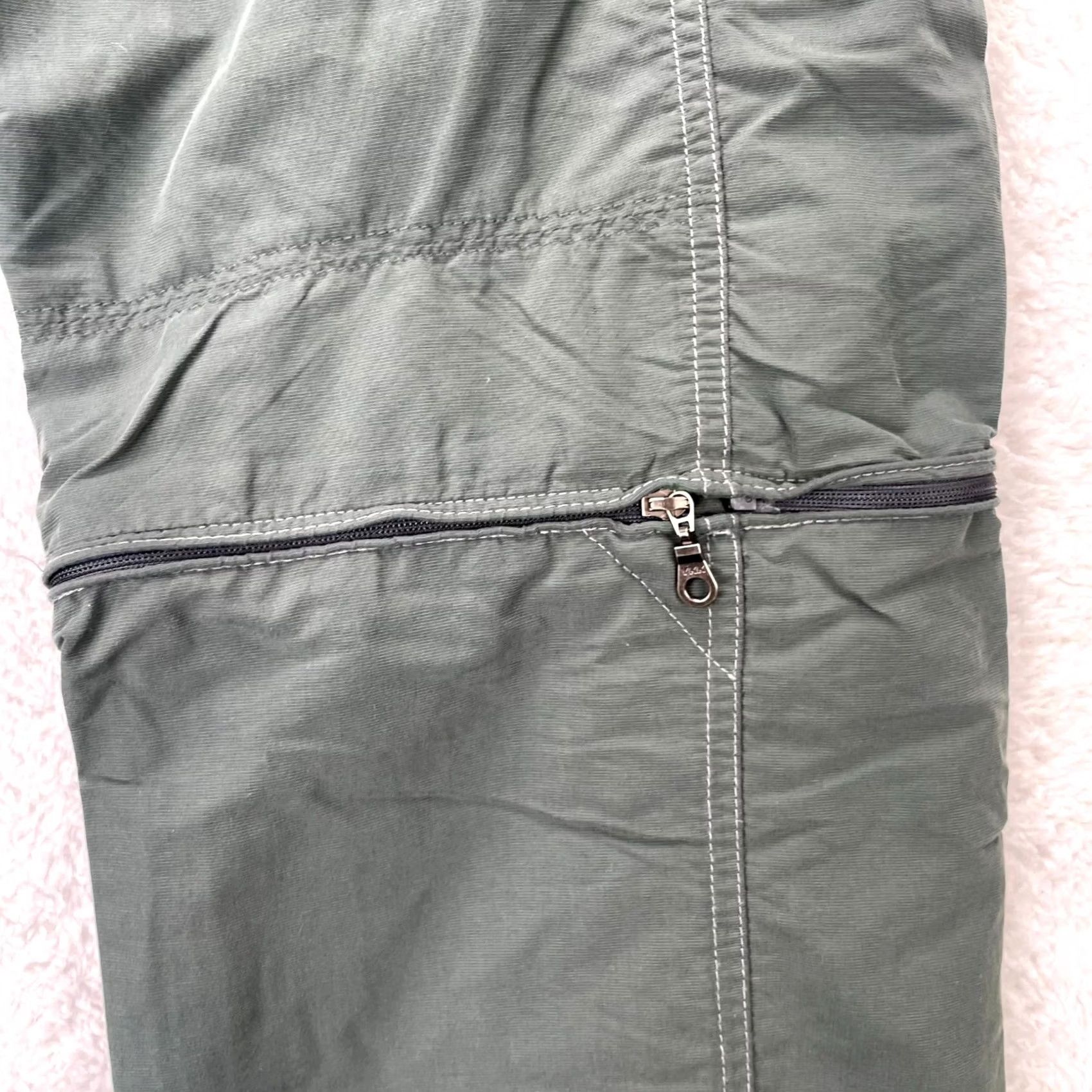 Vintage Kuhl Pants Womens 32x30 Gray Green Ripstop Convertible Hiking Outdoor MTB Shirt Size 24" / US 00 / IT 34 - 7 Thumbnail