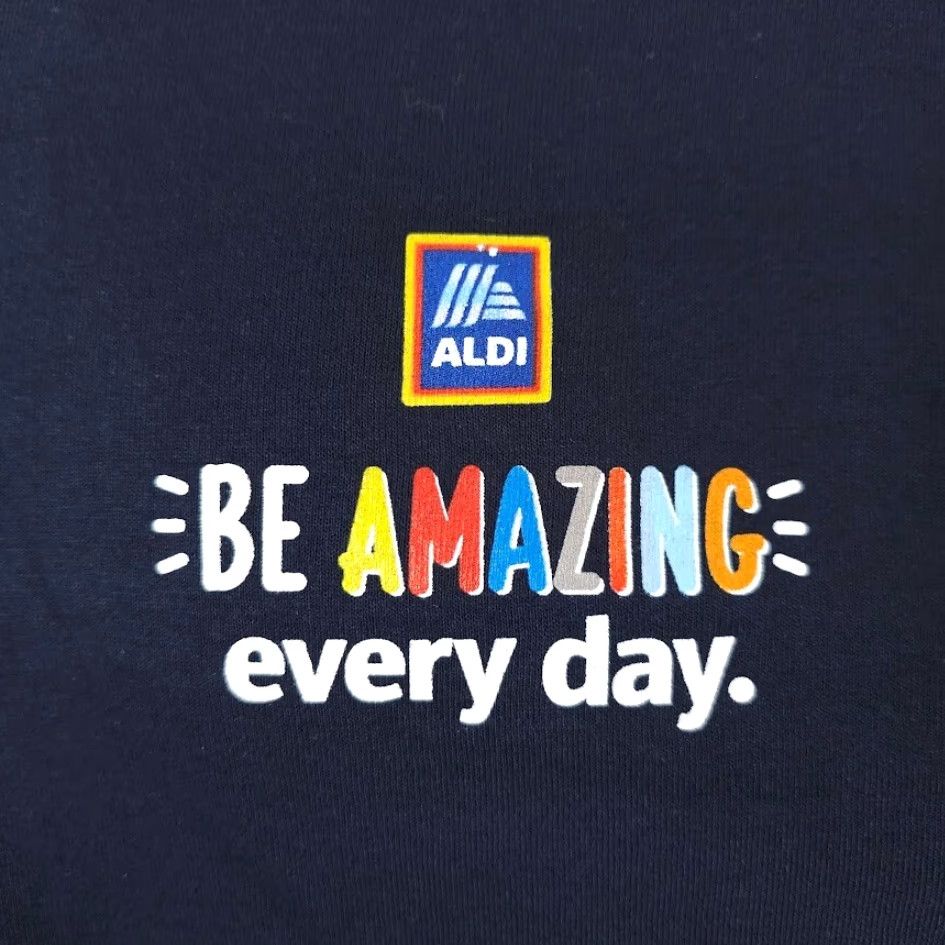 Gildan Aldi T Shirt Mens Blue Large Be Amazing Every Day Grocery Store Nike? Size US L / EU 52-54 / 3 - 3 Thumbnail