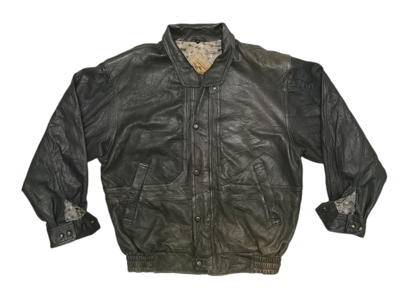 Japanese Brand Deerskin Leather Bomber Jacket Size US L / EU 52-54 / 3 - 12 Thumbnail