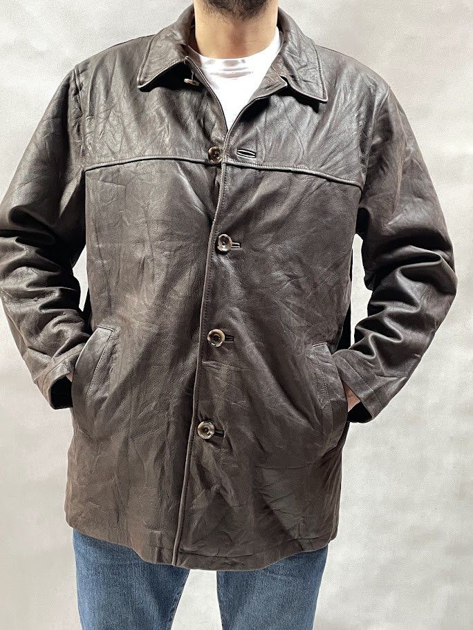 Eddie Bauer × Genuine Leather vintage Y2K Eddie Bauer genuine leather parka jacket Size US XL / EU 56 / 4 - 1 Thumbnail