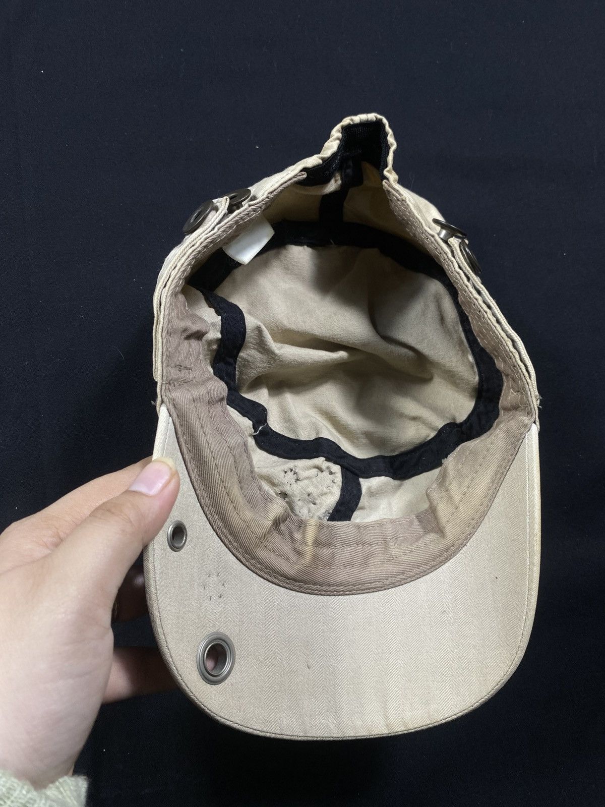 14th Addiction × KMRii × Le Grande Bleu (L.G.B.) Gothic Studdet Crazy Cadet Hats Distressed Size ONE SIZE - 8 Thumbnail