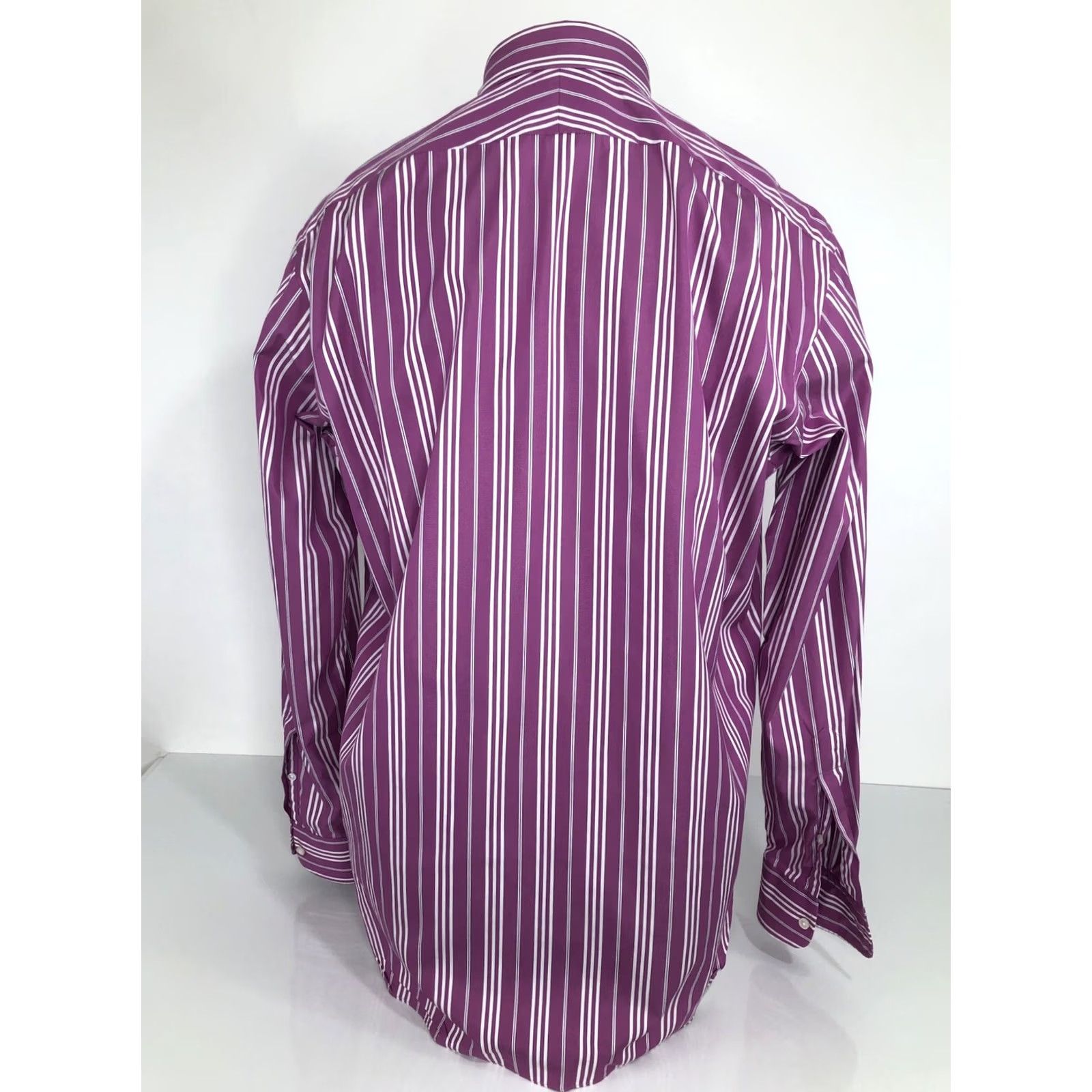 Ralph Lauren Purple Label Ralph Lauren Purple Label Dress Shirt / Italy / Mens Size 16 / Striped Pink White Black Size US L / EU 52-54 / 3 - 4 Thumbnail