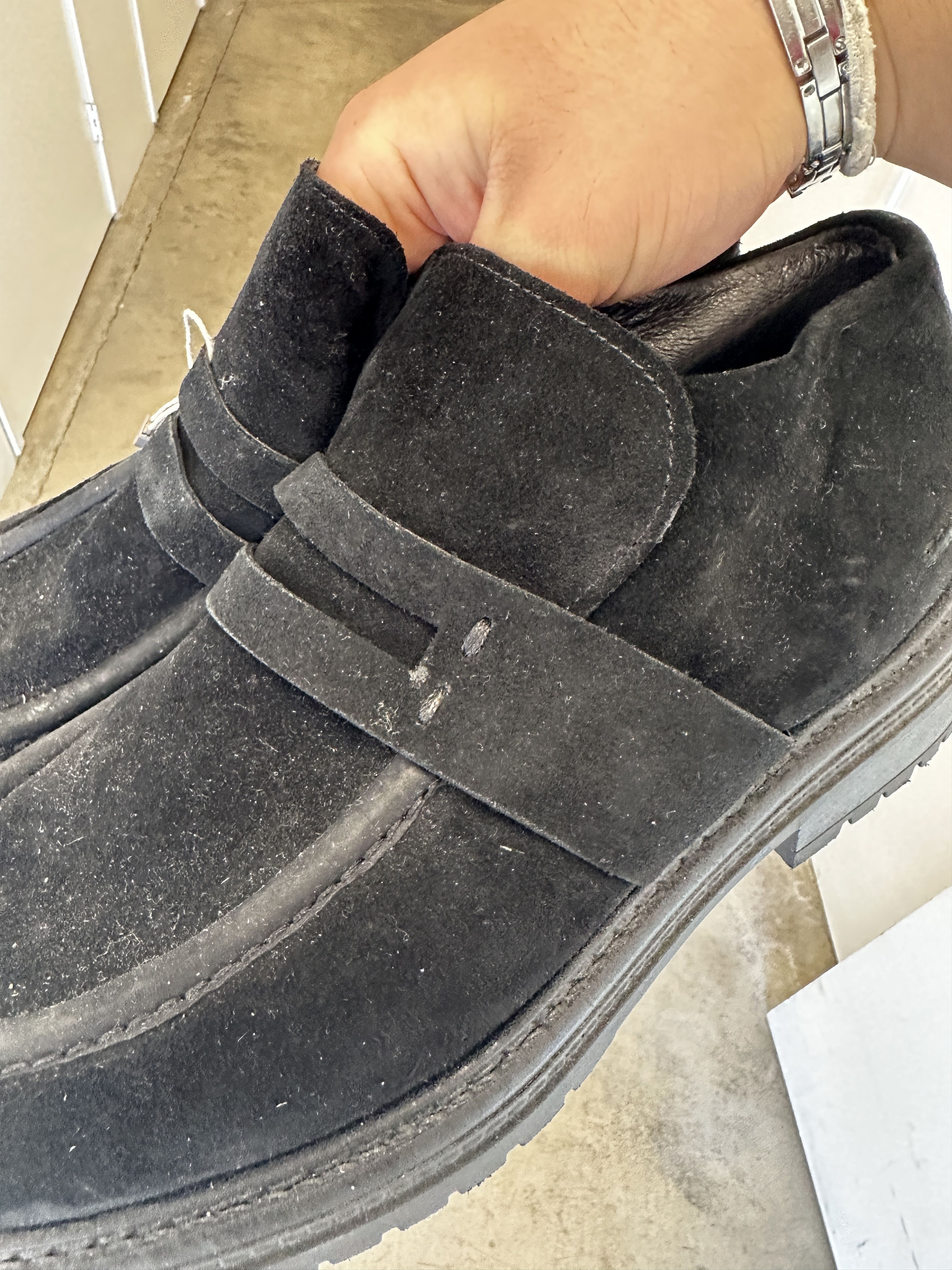 Handmade × Vintage Italian reverse Wallabee platform loafer. Size 13. 804. Size US 13 / EU 46 - 6 Thumbnail