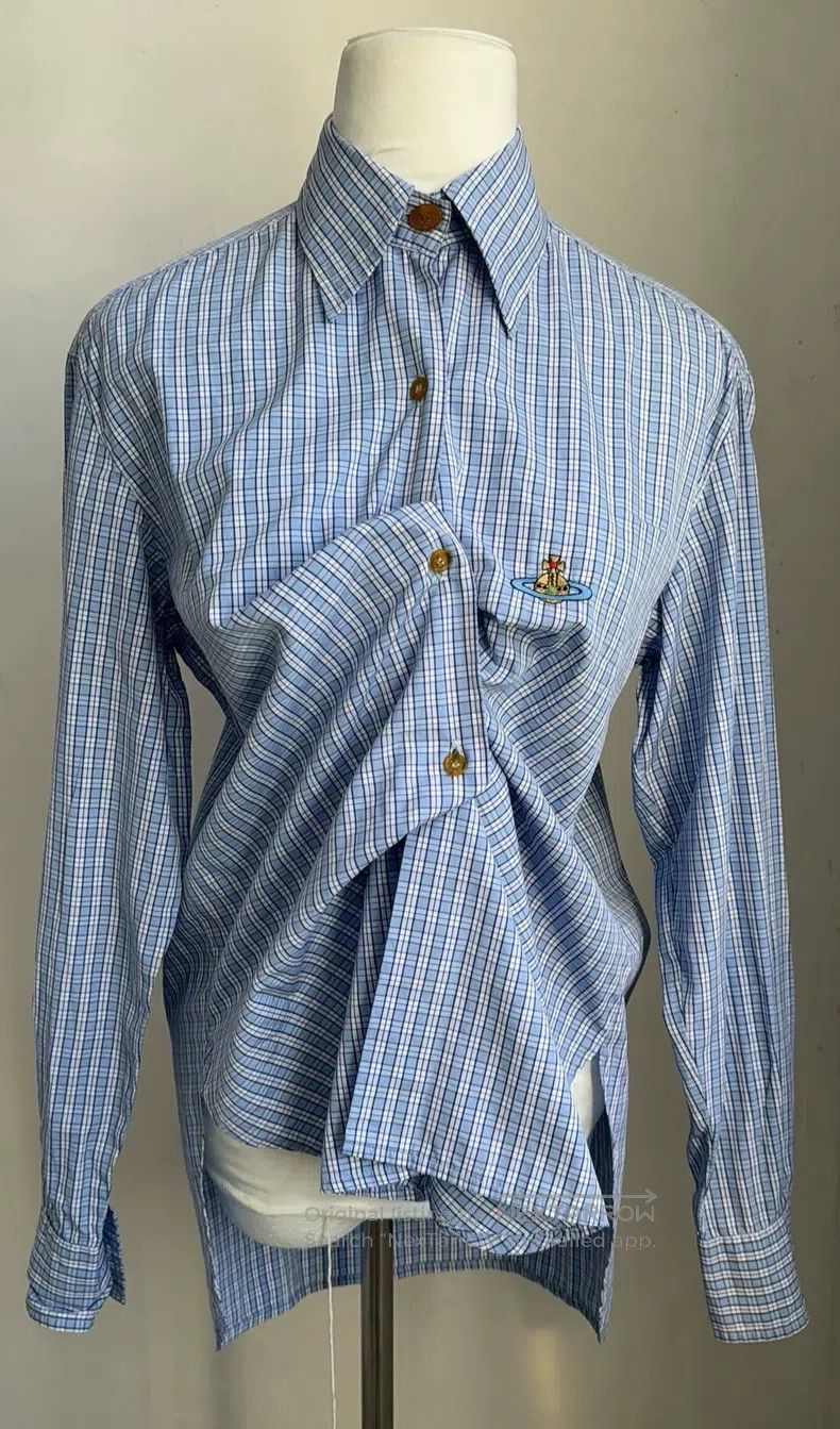 Vivienne Westwood Vivienne Westwood Blue and white checkered shirt Size M / US 6-8 / IT 42-44 - 4 Thumbnail