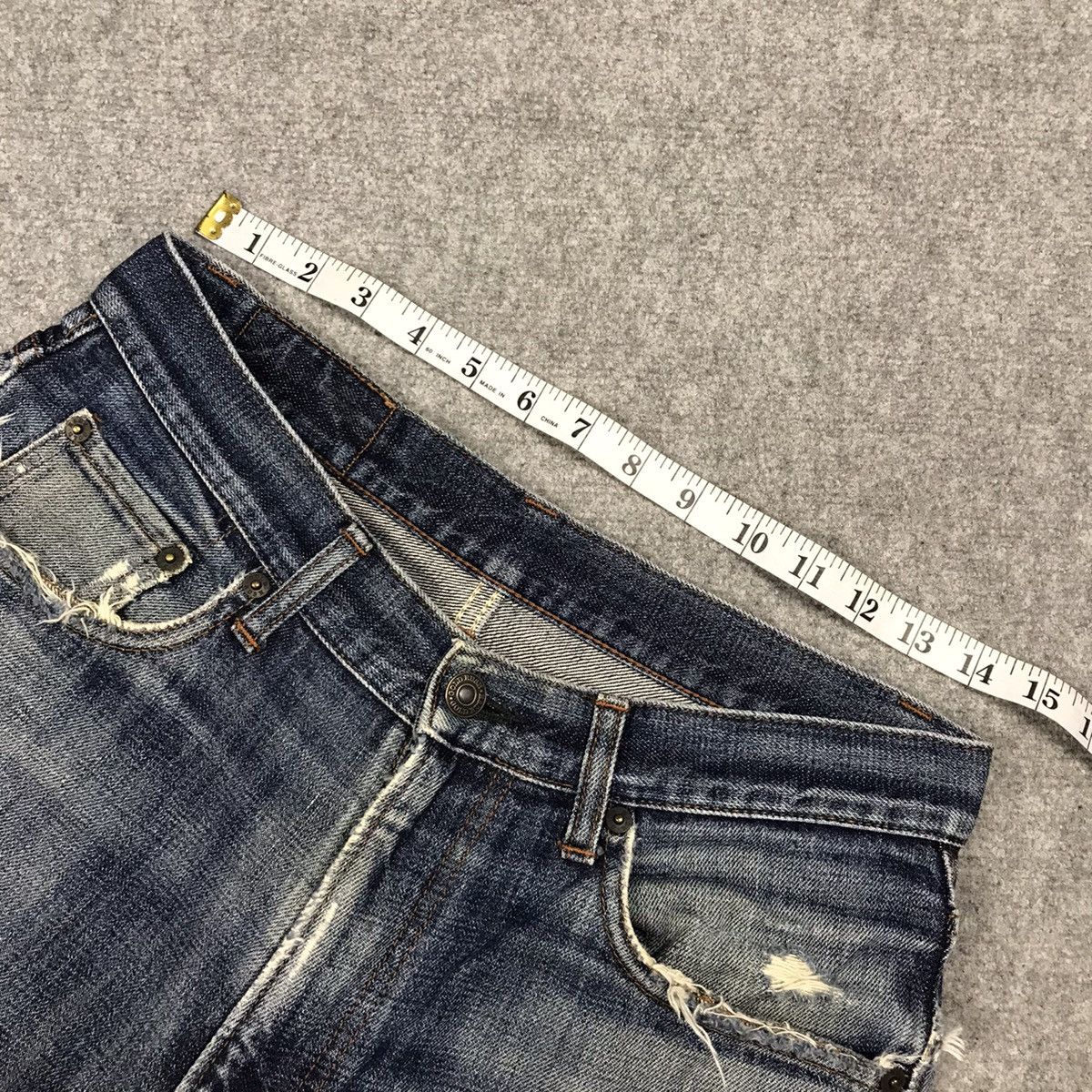 Japanese Brand GOLD RUSH DISTRESSED BAGGY DENIM PANTS Size US 28 / EU 44 - 13 Thumbnail