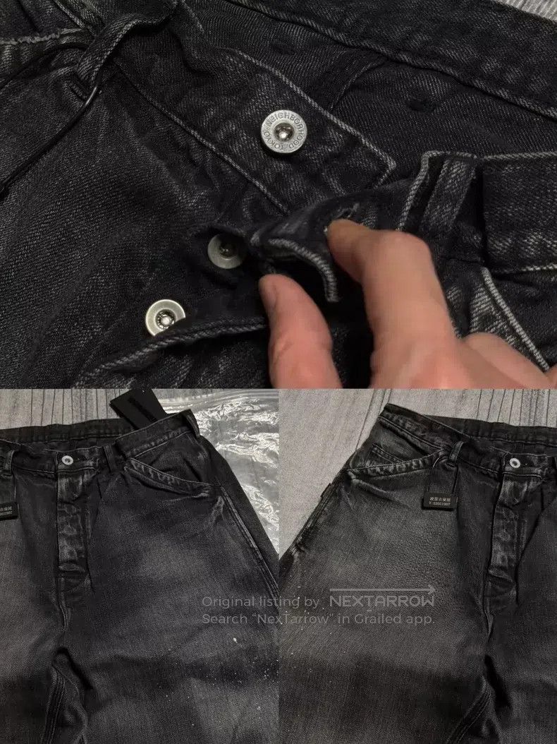 Neighborhood Neighborhood size M Black Water-washed Nevada Denim Jeans, Size US 27 - 3 Thumbnail
