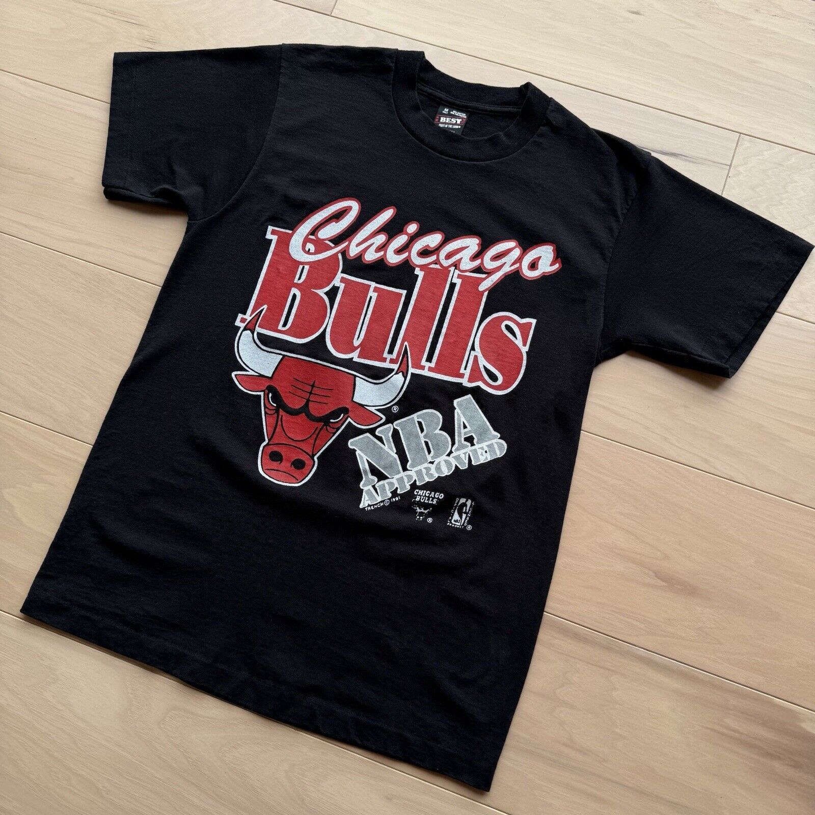 Vintage Vintage Chicago Bulls Shirt Black Made in USA Jordan Rodman Size US M / EU 48-50 / 2 - 7 Thumbnail