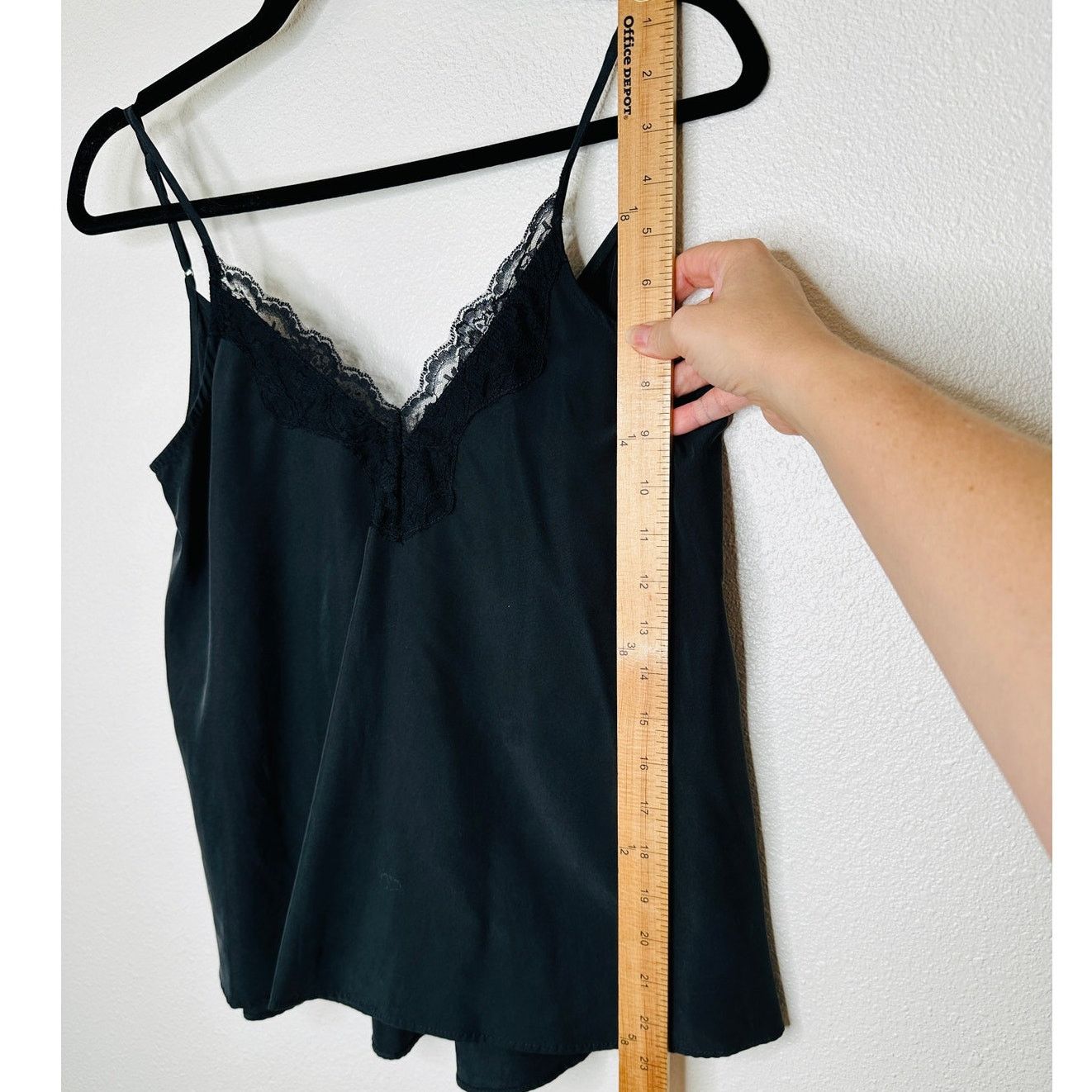 Zara NWT Zara TRF Collection Black Lace Trim Flowy Cami Top XS Size XS / US 0-2 / IT 36-38 - 9 Thumbnail