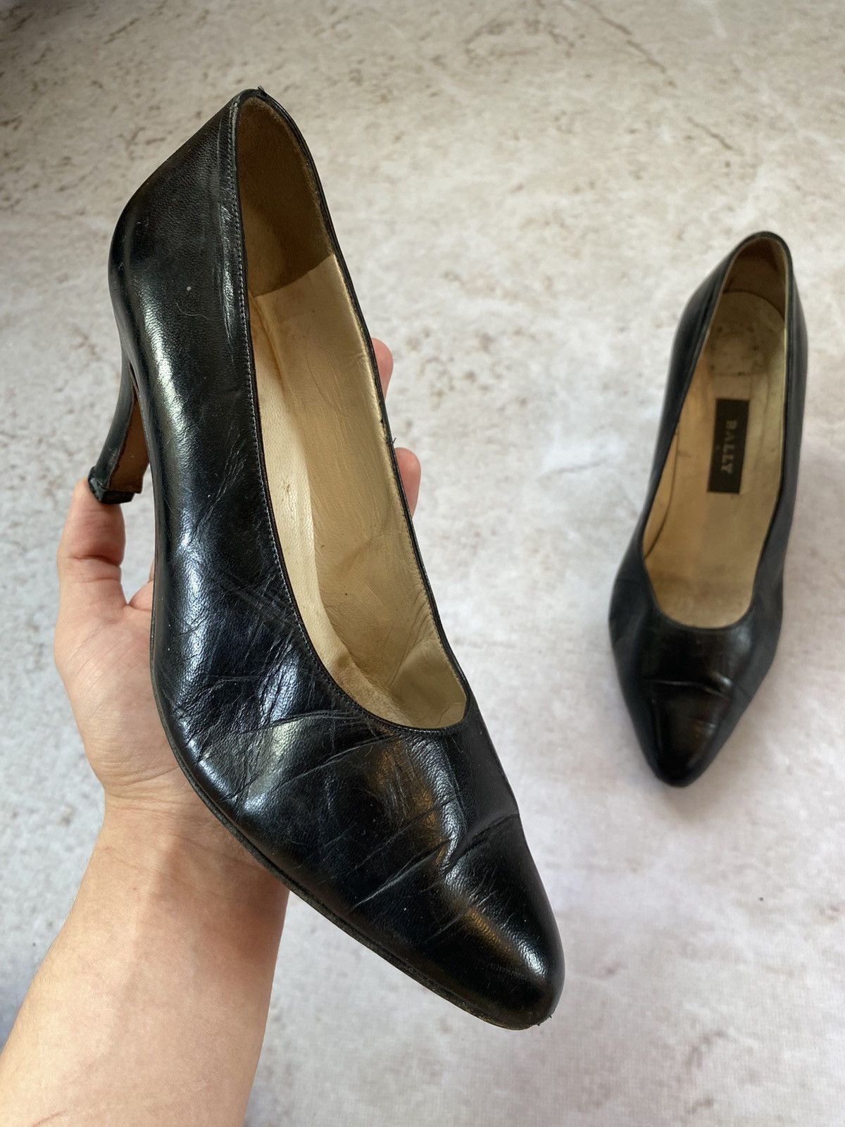 Bally × Vintage Vintage Bally Leather heels shoes Luxury Balenciaga style Size US 5.5 / IT 35.5 - 1 Thumbnail
