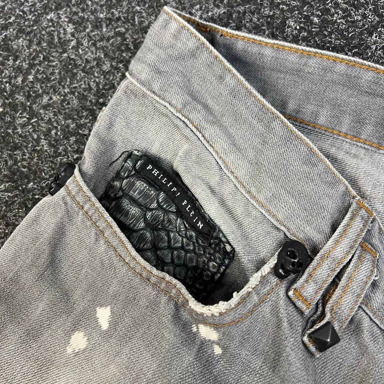 Philipp Plein Philipp Plein Distressed Denim Pants Slim Affliction Skull Size US 32 / EU 48 - 4 Thumbnail