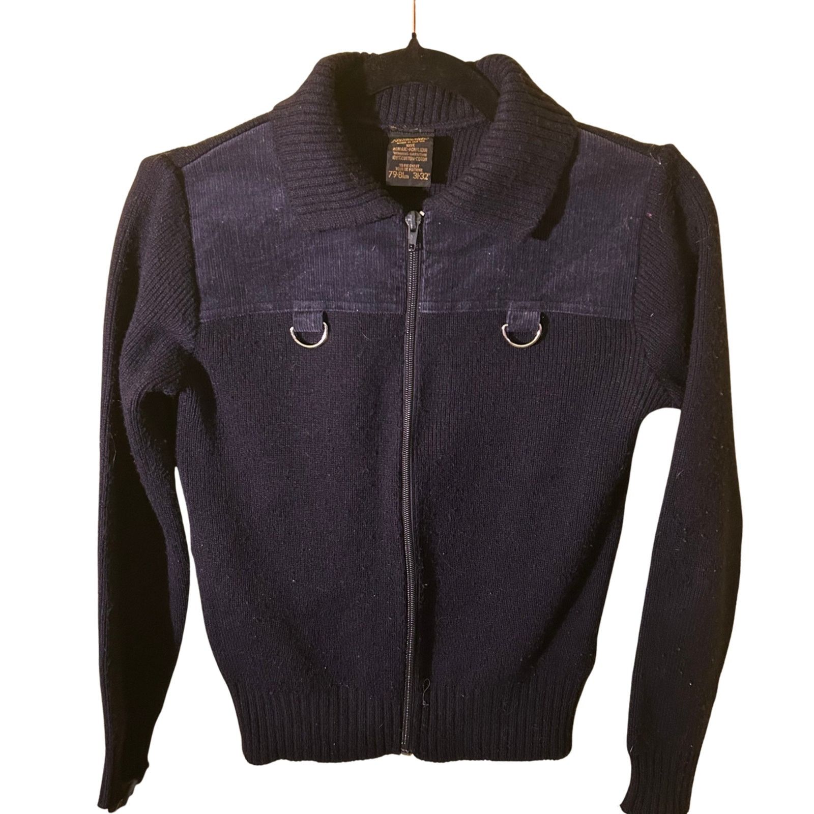 Saint Michael VTG St Michael Navy Zip Up Knit Sweater Jacket Womens Size S / US 4 / IT 40 - 4 Thumbnail