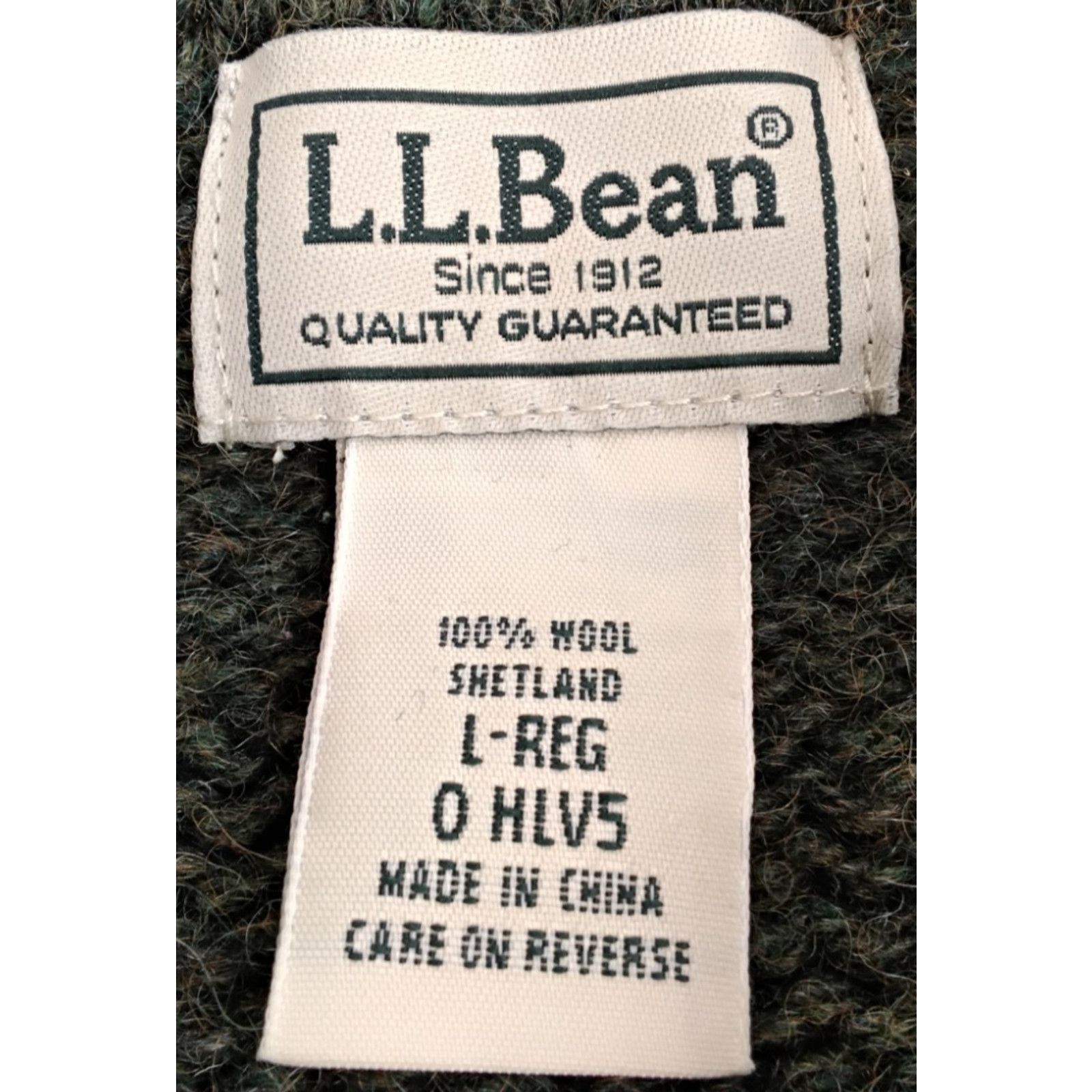 L.L. Bean L.L. Bean Shetland Wool Sweater Men's L Green Elbow Patches Size US L / EU 52-54 / 3 - 9 Thumbnail