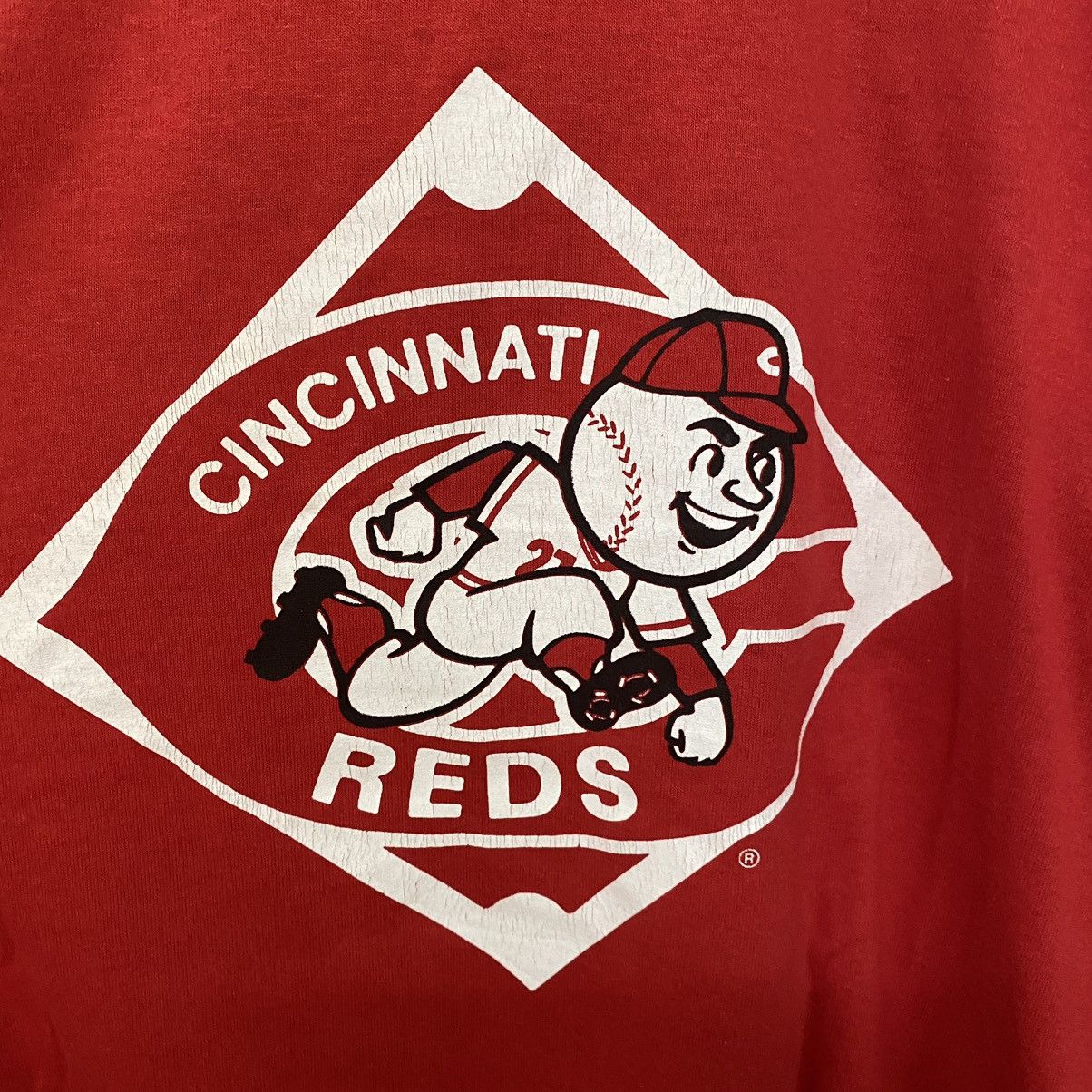 MLB × Vintage Vintage 89 MLB Cincinnati Reds Baseball Overprint Sweatshirt Size US XL / EU 56 / 4 - 10 Thumbnail