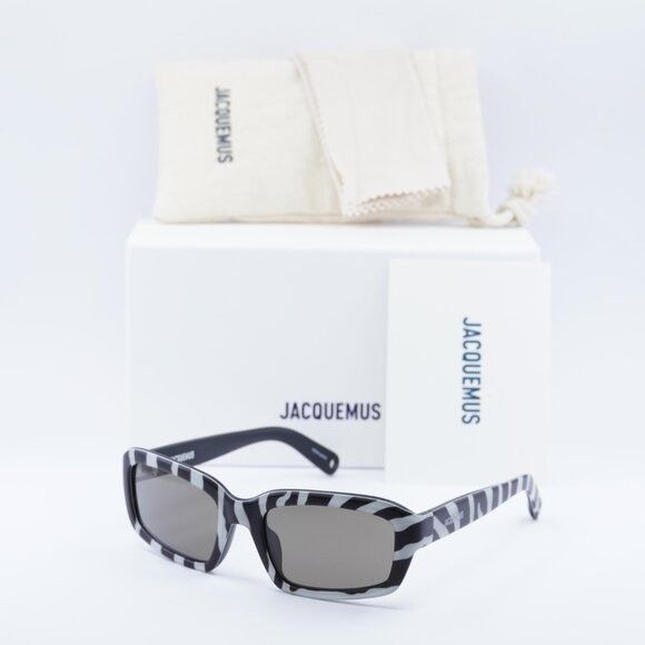 Jacquemus MARINO JAC/64 C5 Sunglasses Black and White Zebra Sunglasses