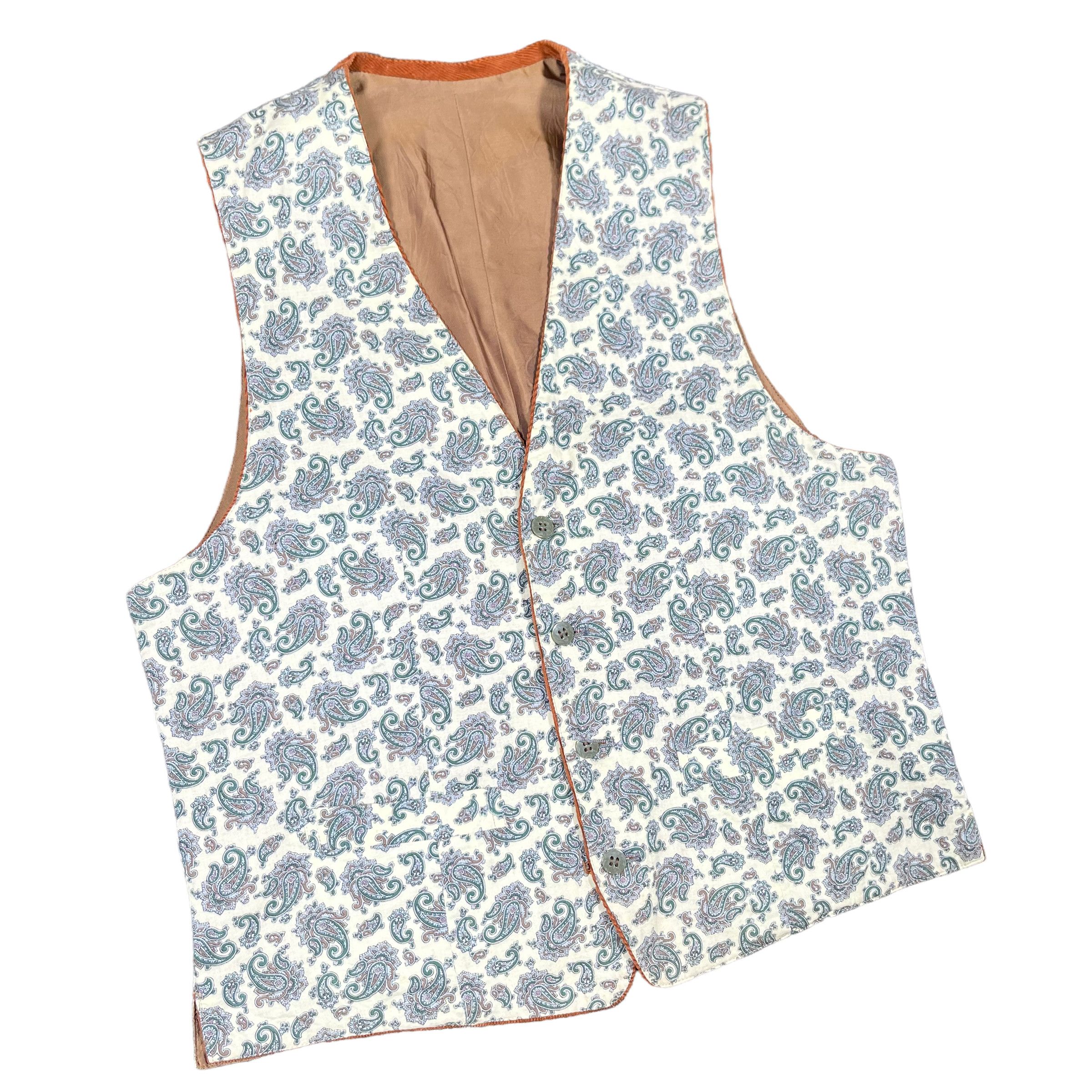 Yohji Yamamoto Yohji Yamamoto Y's Paisley Corduroy Reversible 1980s Vest Size US M / EU 48-50 / 2 - 7 Thumbnail