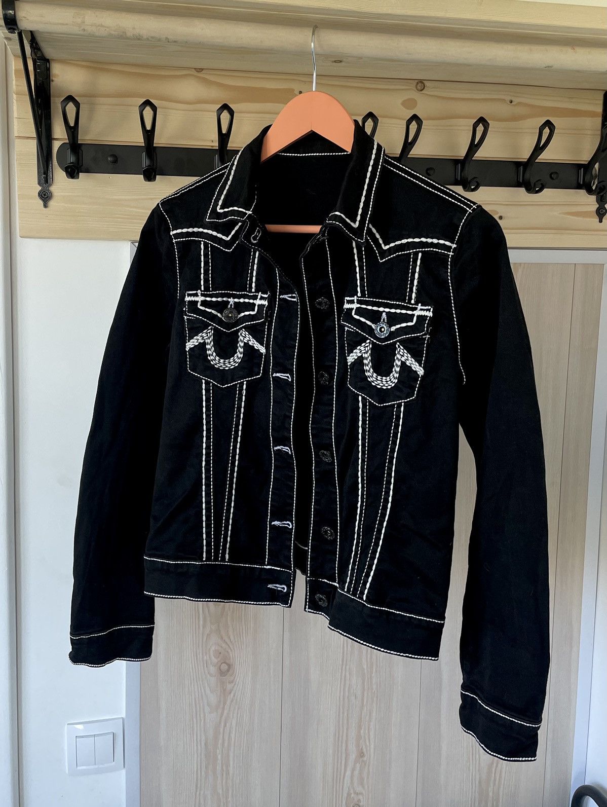 True Religion × Vintage True Religion Jimmy Trucker Jacket Y2K Rare Size US L / EU 52-54 / 3 - 3 Thumbnail