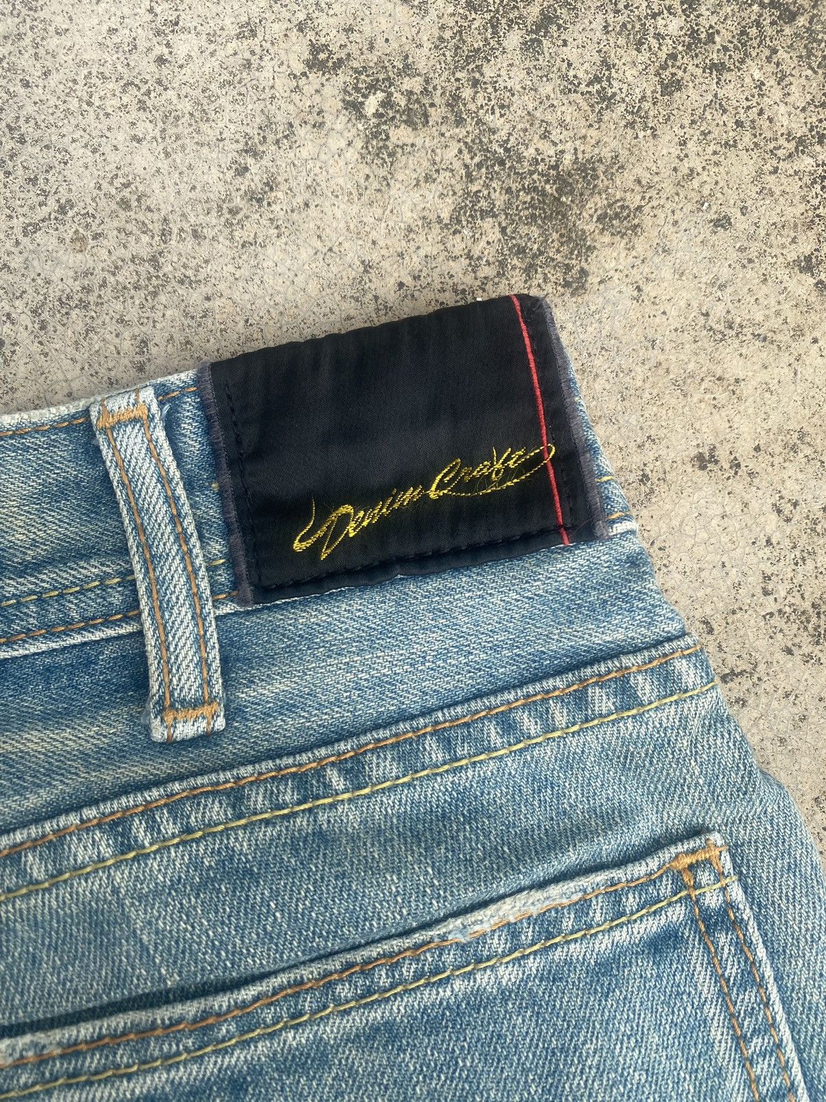 Japanese Brand Flare Jeans Denim Craft Faded Distressed Bootcut Size US 32 / EU 48 - 22 Thumbnail