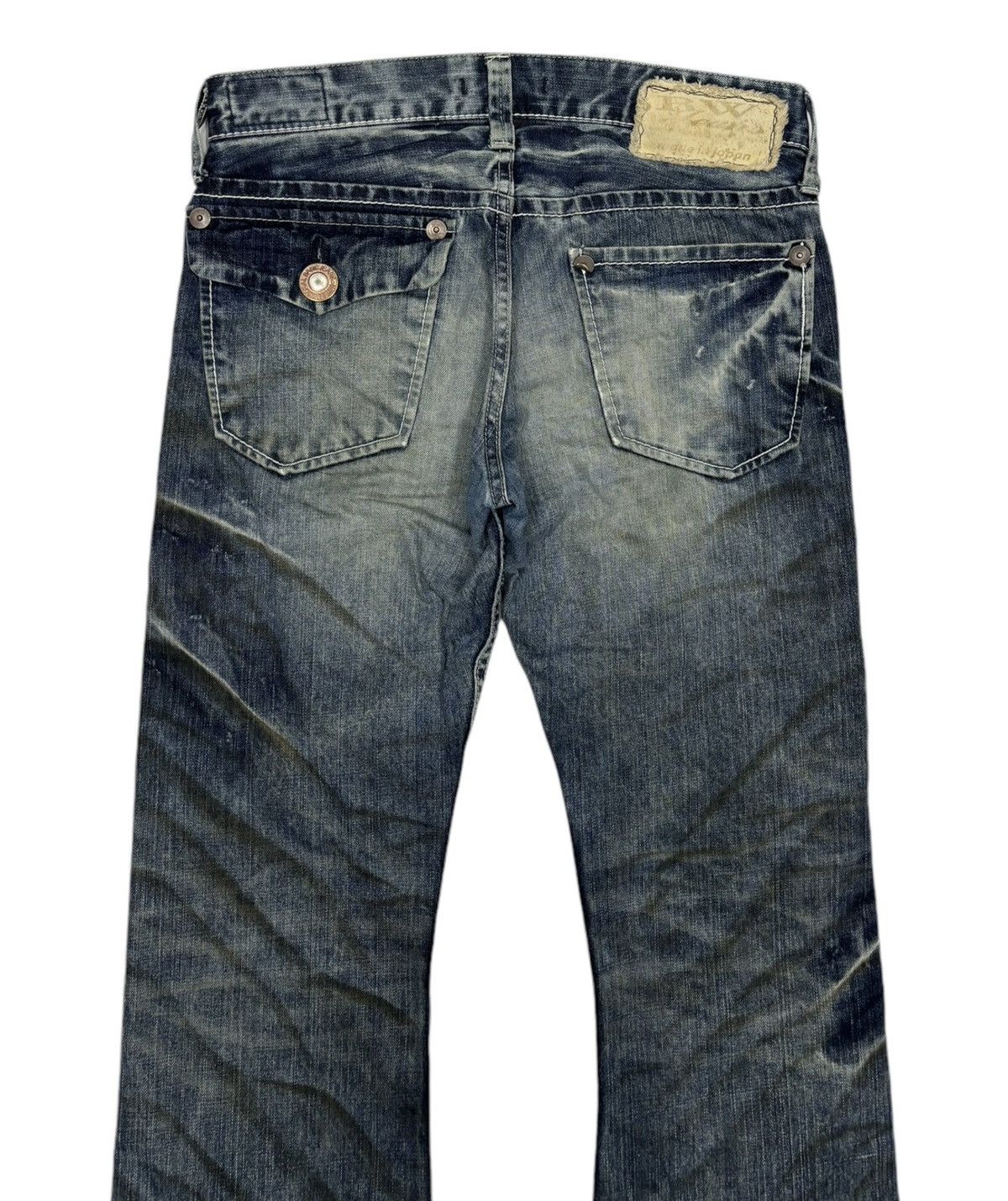Hysteric Glamour 🔥HYSTERIC GLAMOUR STYLE BLUE WAY WHISKER FLARED JEANS RIP Size US 32 / EU 48 - 7 Thumbnail