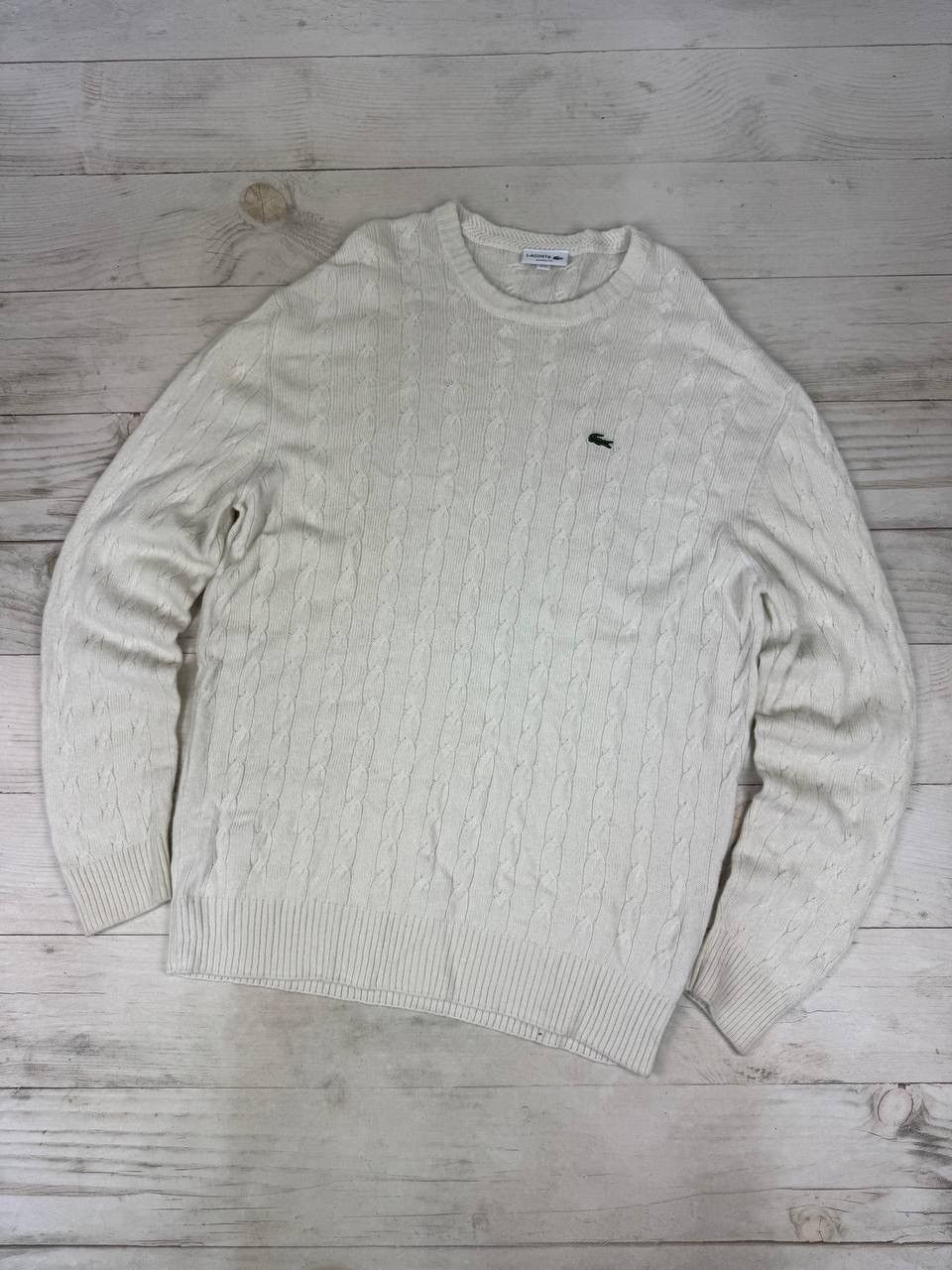 Lacoste Lacoste Wool Cable Knit Sweater Size US XL / EU 56 / 4 - 1 Thumbnail