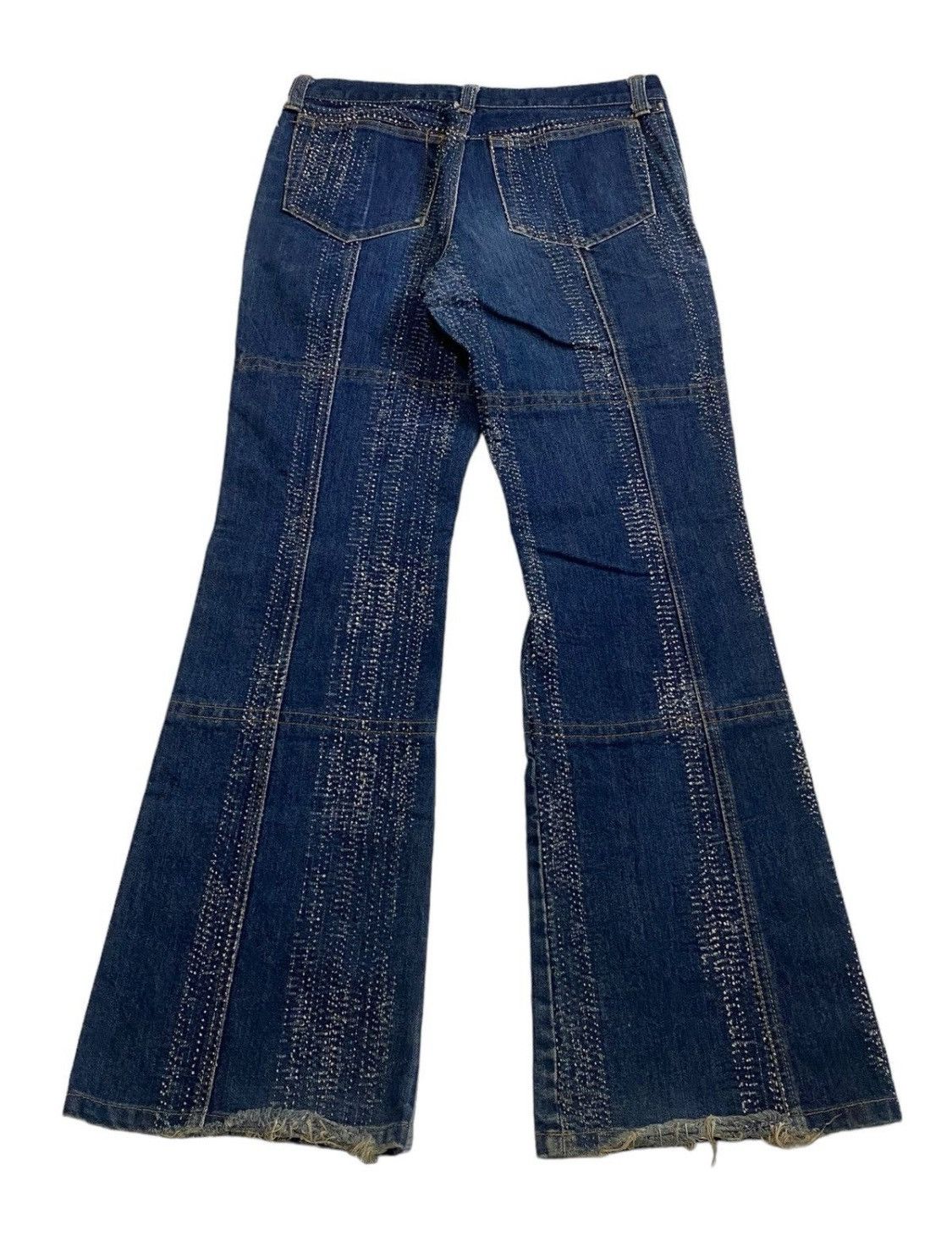 Tornado Mart Vintage Tornado Mart Flare Boho-Chic Unique Stitch Detailing Size US 29 - 4 Thumbnail