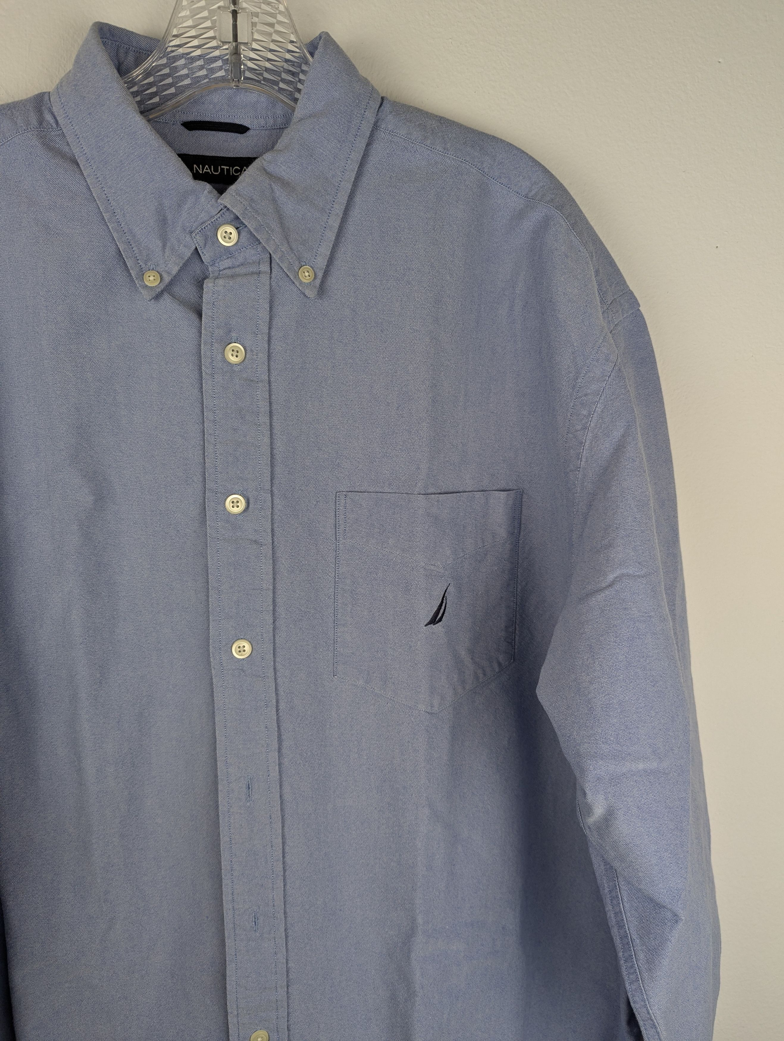Nautica Naitica blue chambray shirt Chest 52" Size US XL / EU 56 / 4 - 4 Thumbnail