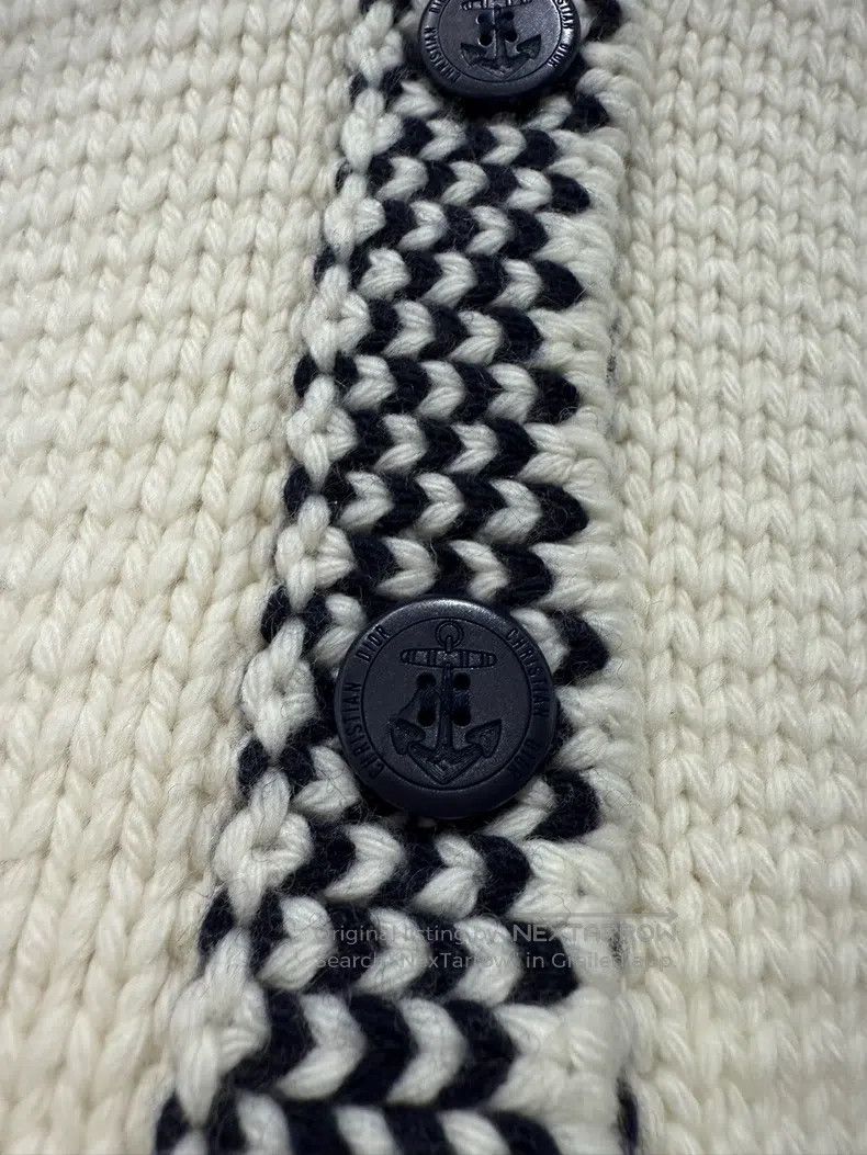 Dior Dior Navy-style knitted cardigan coat Size XS / US 0-2 / IT 36-38 - 3 Thumbnail