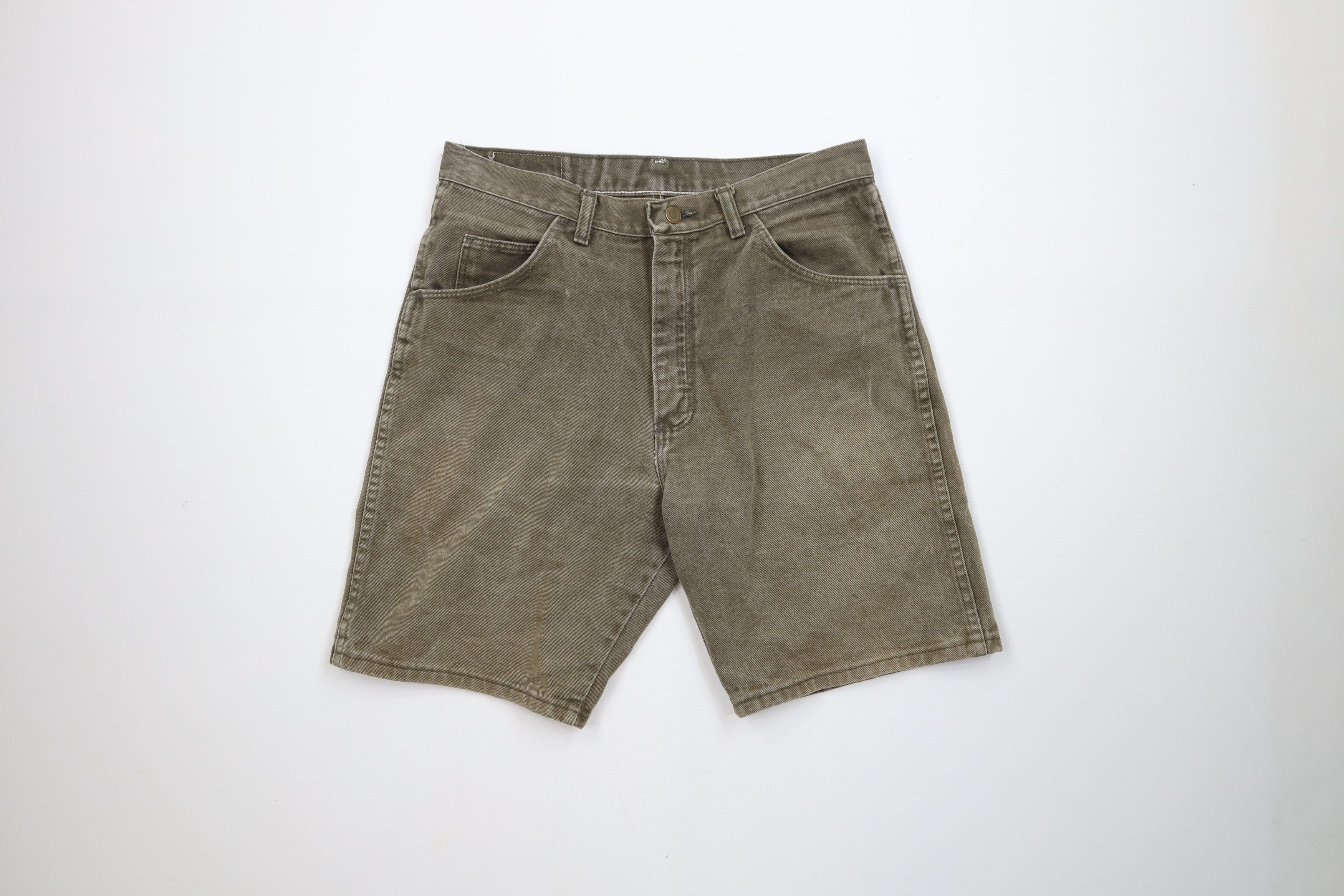 Wrangler Vintage 90s Wrangler Above Knee Denim Jean Shorts Green USA Size US 32 / EU 48 - 1 Thumbnail
