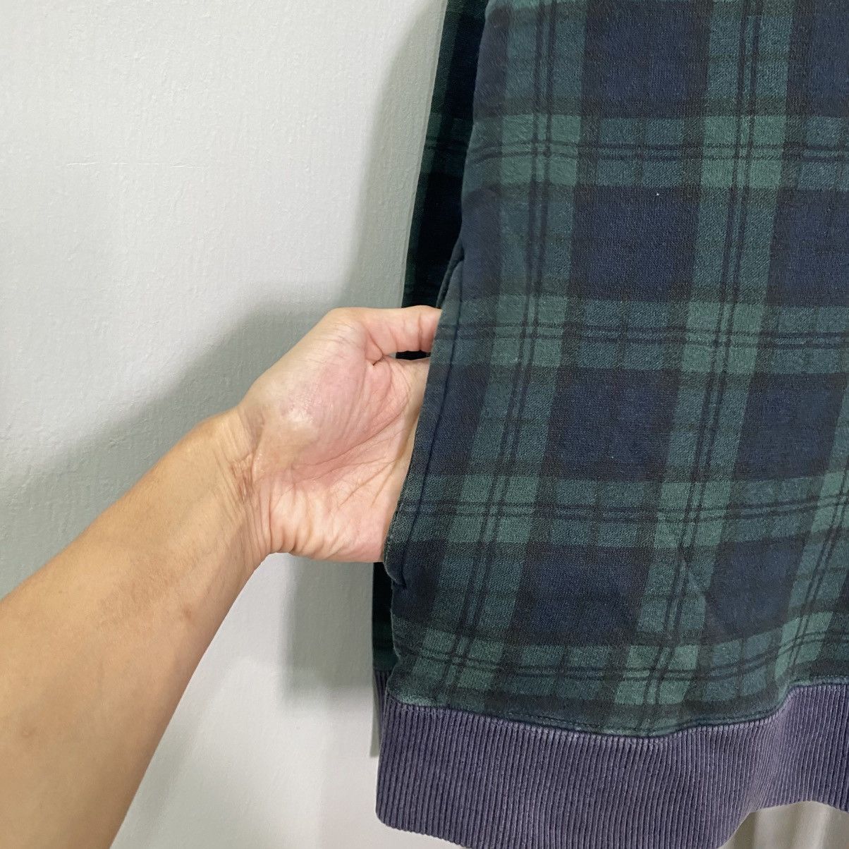 Polo Ralph Lauren VTG Polo Ralph Lauren Blackwatch Plaid Half-Zip Sweatshirt Size US M / EU 48-50 / 2 - 5 Thumbnail