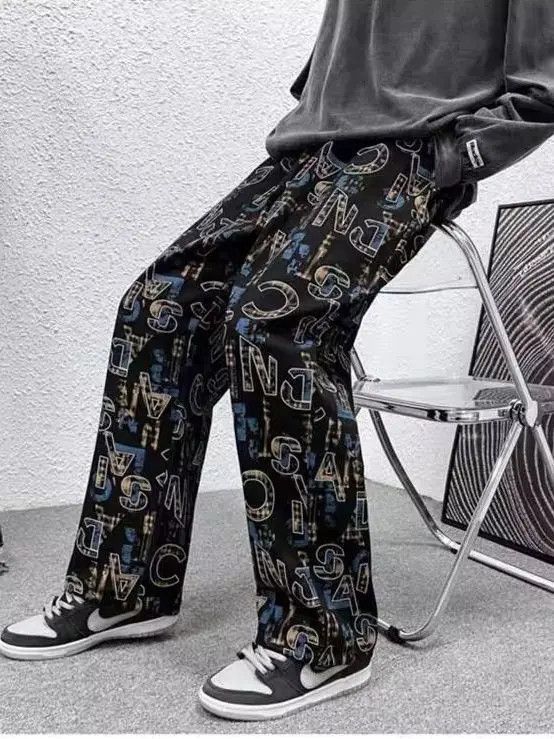 Japanese Brand Hip hop lettered wide leg jeans Size US 32 / EU 48 - 4 Thumbnail