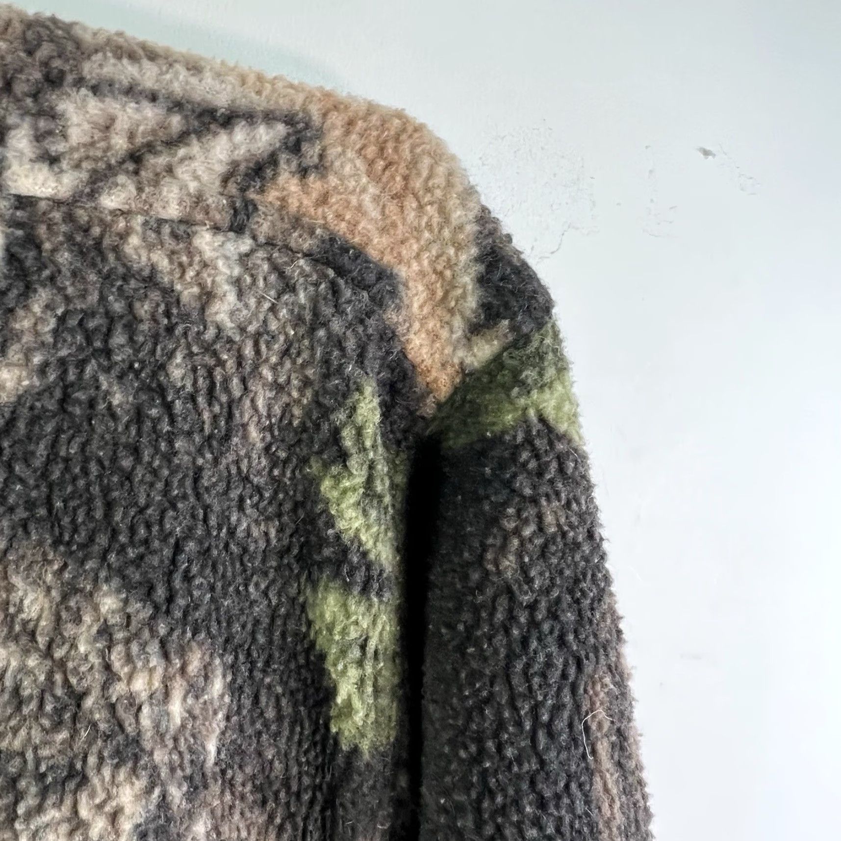 Vintage Woods"n Trail Full Zip Fleece Camouflage Jacket Mens M Green Fall Casual Military Jacket Size US M / EU 48-50 / 2 - 3 Thumbnail