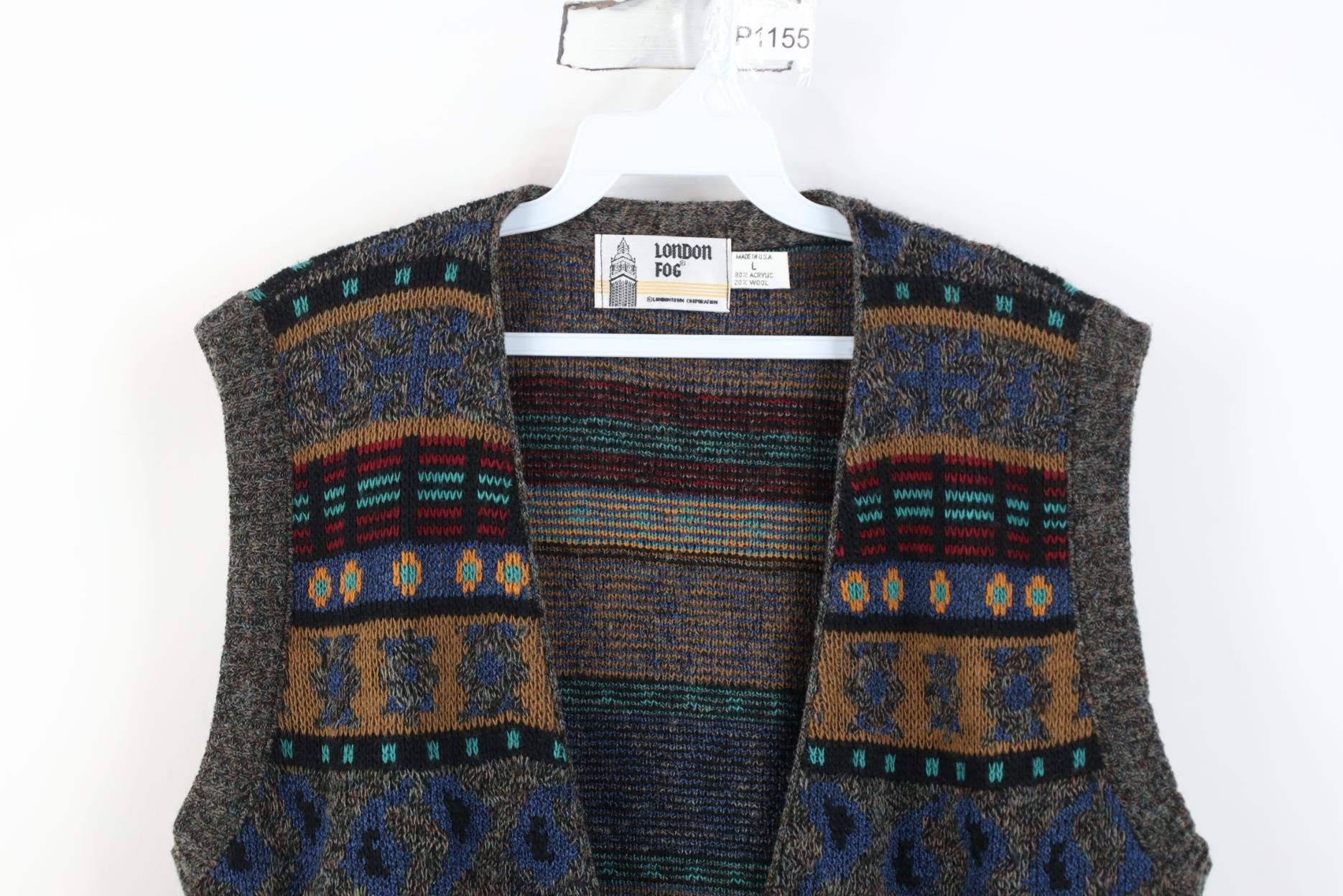 Vintage Vintage 90s Streetwear Rainbow Fair Isle Sweater Vest USA Size US L / EU 52-54 / 3 - 2 Thumbnail