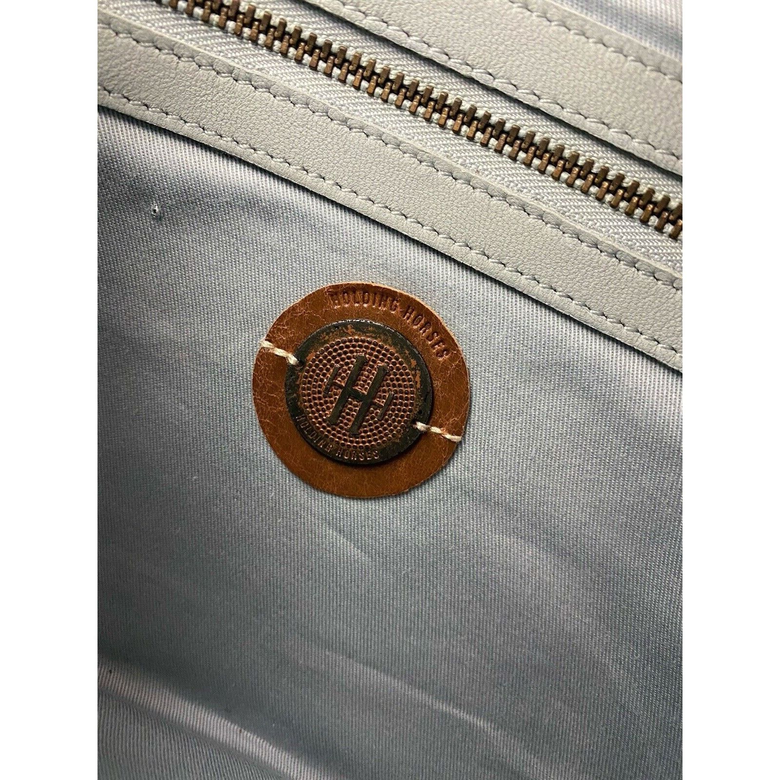 Anthropologie NWT Anthropologie Holding Horses Gray Leather Clutch Zip Size ONE SIZE - 8 Thumbnail