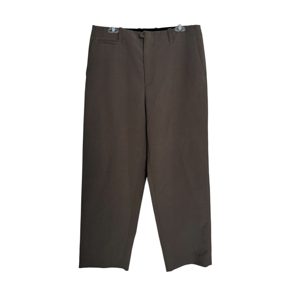 Deveaux Deveaux Wide Leg Trousers – Taupe Tan – Size 3 (Fits 33") Size US 33 - 1 Thumbnail