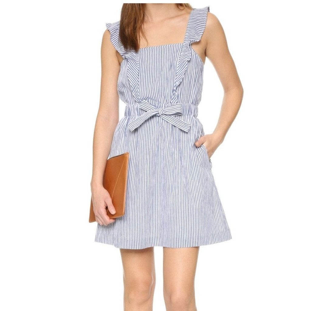 Club Monaco Club Monaco Blue and White Mini Sundress Size S / US 4 / IT 40 - 1 Thumbnail