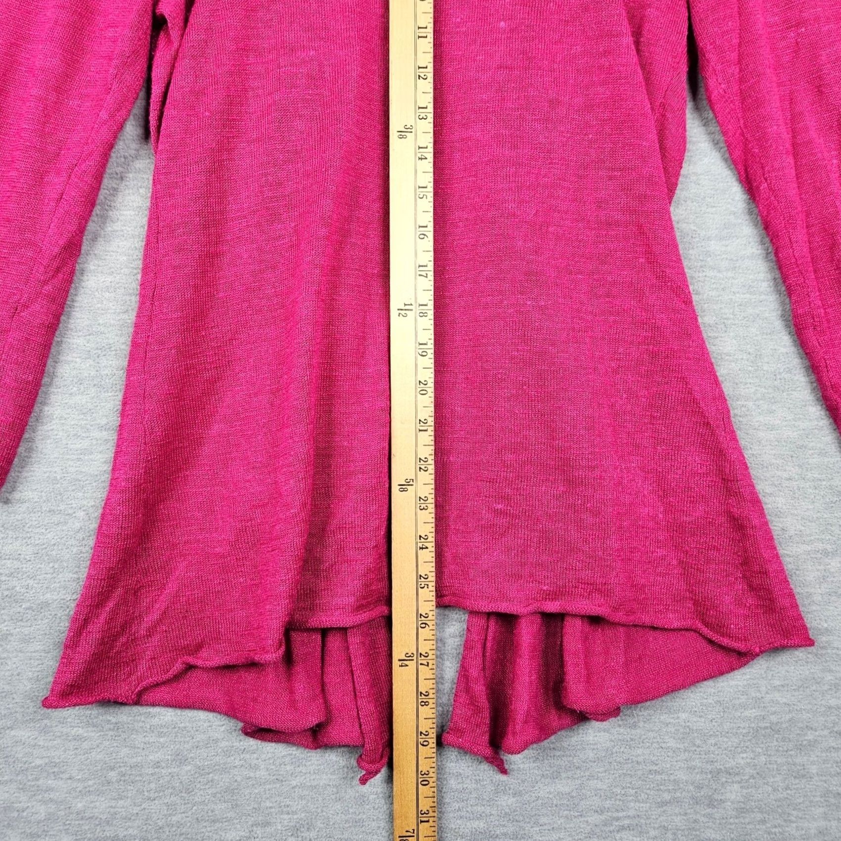 Anthropologie Moth Anthropologie Cardigan Open Front Draped Lightweight Knit V-Neck Pink Sz M Womens Size M / US 6-8 / IT 42-44 - 6 Thumbnail