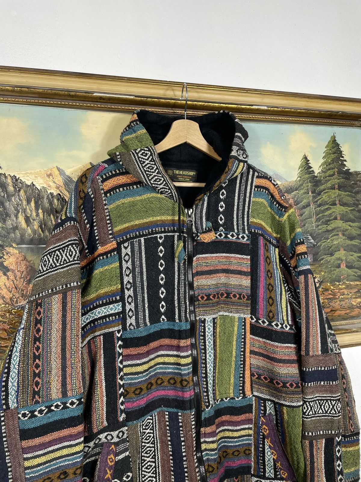 Japanese Brand × Vintage Retro Nepal Hippy Patchwork Zip Hoodie Denim Jacket 00s Size US XL / EU 56 / 4 - 4 Thumbnail
