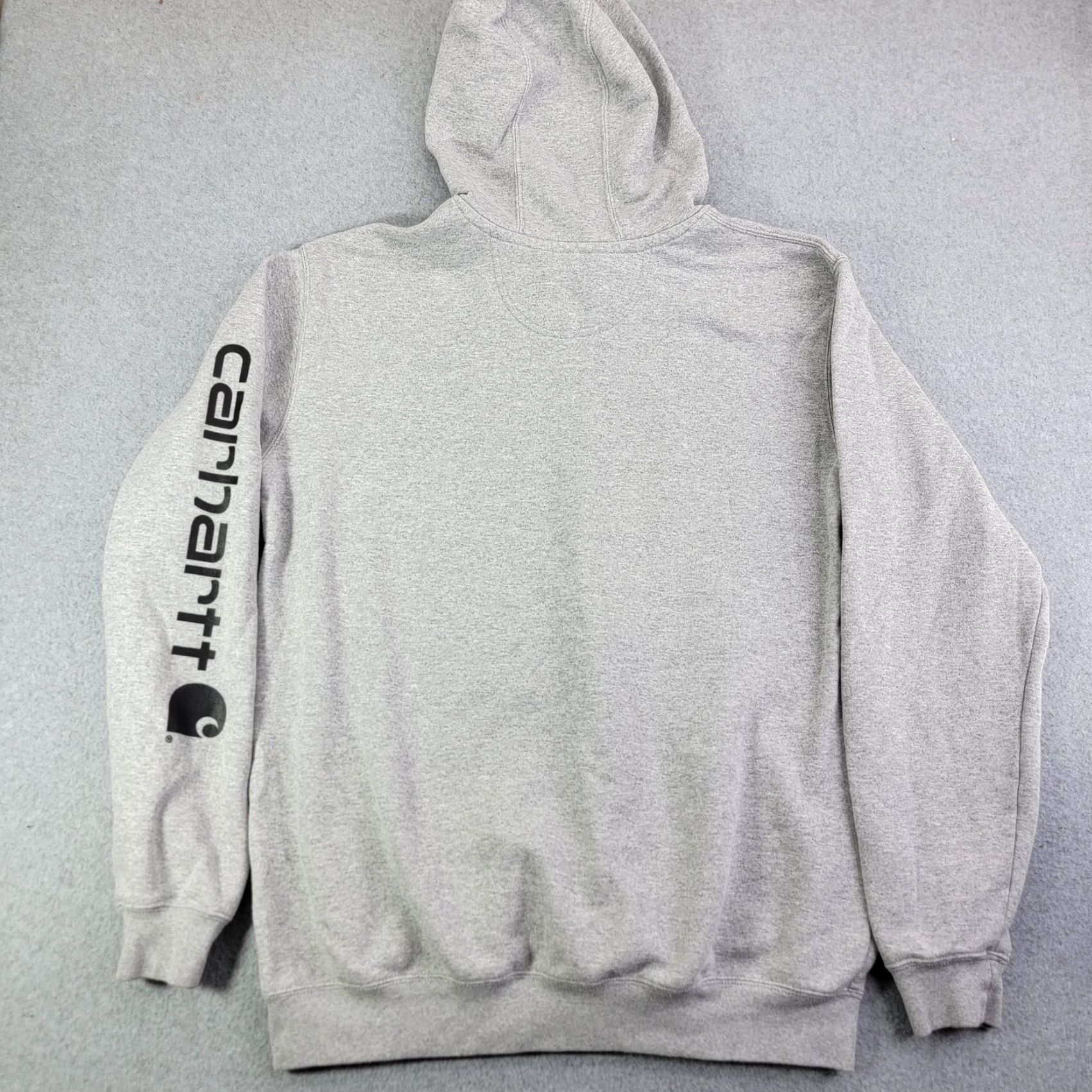 Carhartt Carhartt Hoodie Mens Medium Gray Pullover Fleece Loose Fit Logo Kangaroo Pocket Size US M / EU 48-50 / 2 - 3 Thumbnail