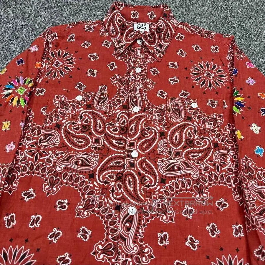 Mexican Threads OAXACA Japanese Paisley Hand. Size US M / EU 48-50 / 2 - 3 Thumbnail