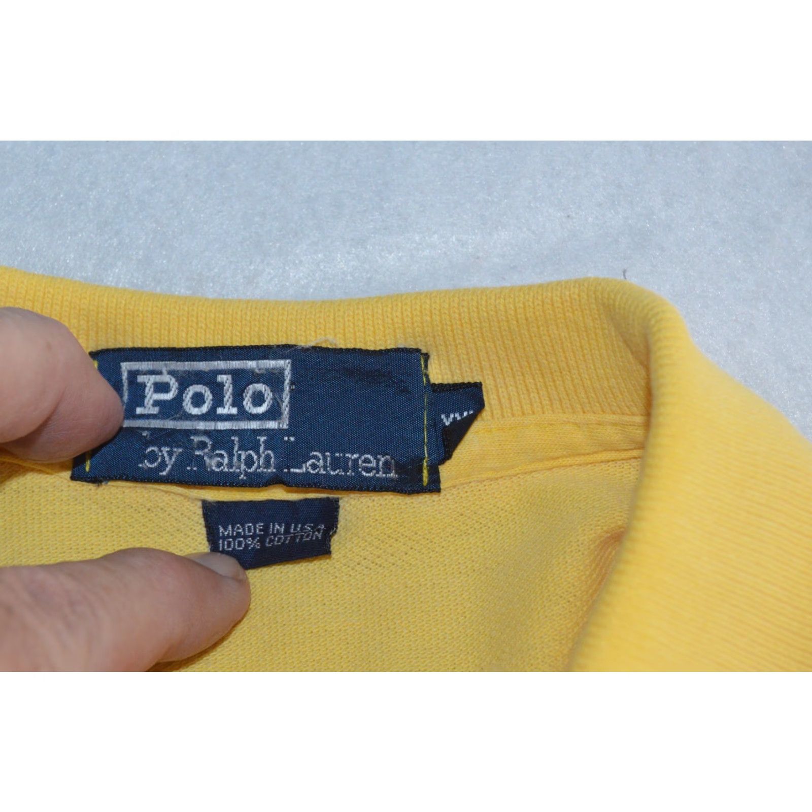 Polo Ralph Lauren VINTAGE Polo Ralph Lauren Polo Shirt Mens XXL Cotton Yellow Logo Embroidered 100% Cotton Short Sleeve Knit Classic Polo GG Size US XXL / EU 58 / 5 - 4 Thumbnail