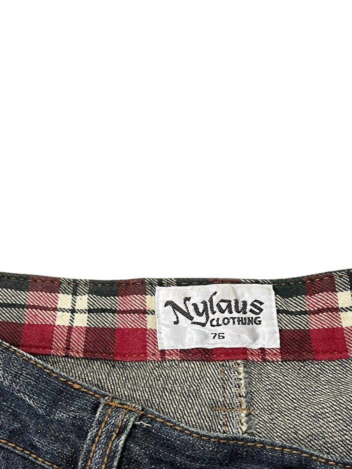 Japanese Brand Double Waist Jeans Nylaus Honeycomb Faded Straight Cut 8🟦5 Size US 30 / EU 46 - 18 Thumbnail
