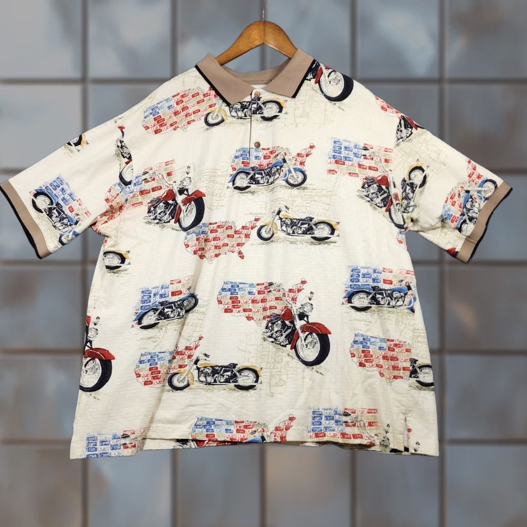 Vintage VINTAGE American Summer Clothing Company Polo Shirt Mens XXL Motorcycle Biker Size US XXL / EU 58 / 5 - 1 Thumbnail
