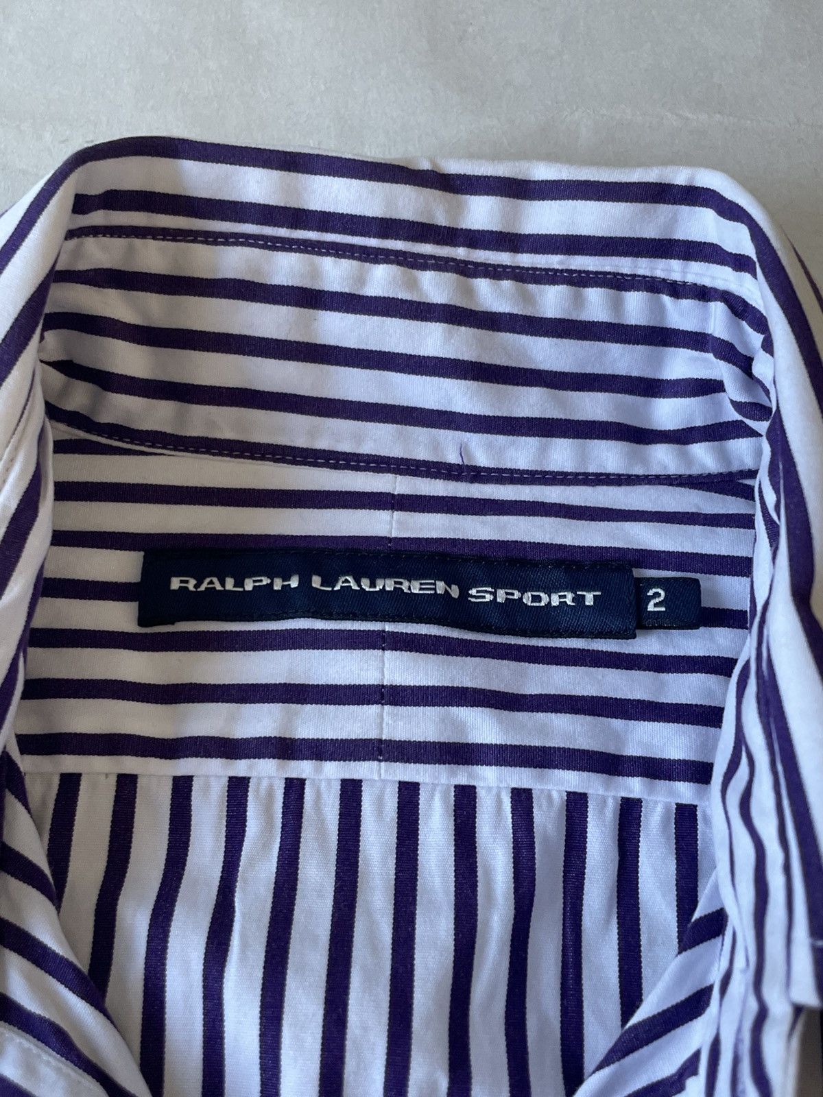 Polo Ralph Lauren Ralph Lauren Sport Big Pony Striped Shirt Purple/White Size XS / US 0-2 / IT 36-38 - 9 Thumbnail