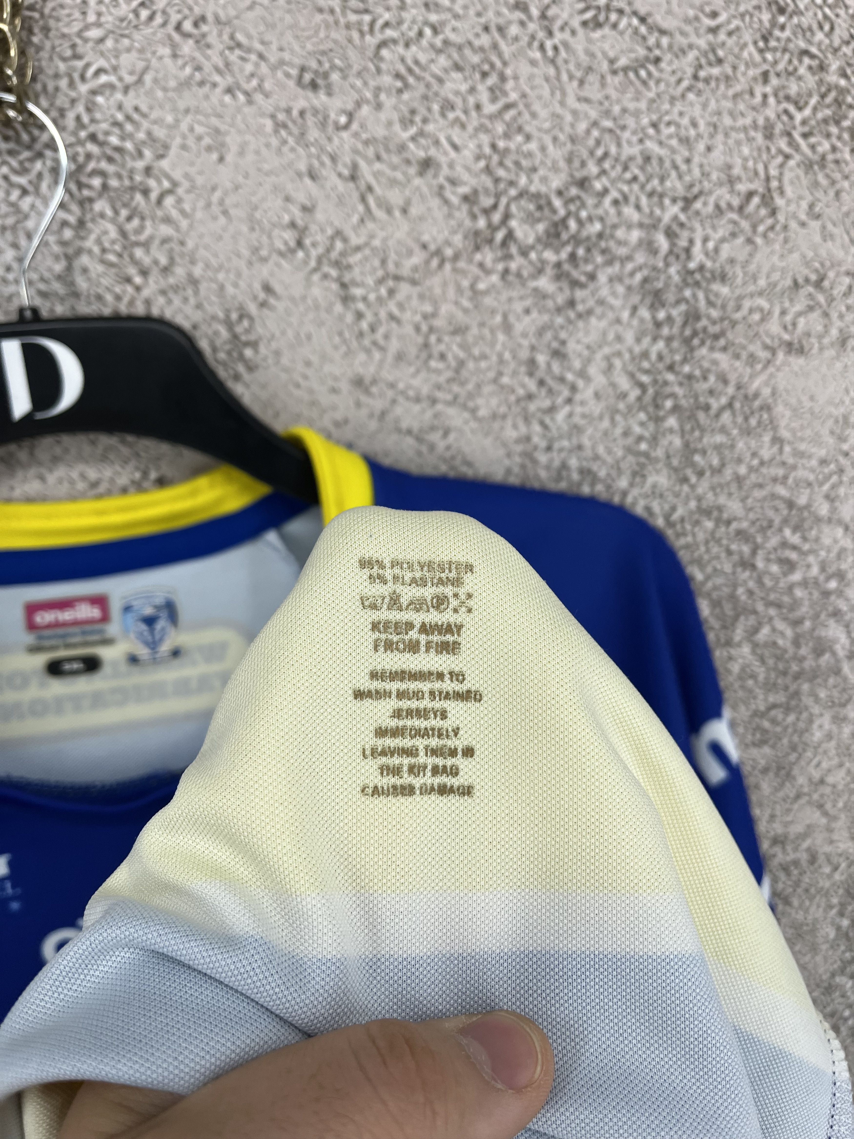 O'Neills WARRINGTON WOLVES HOME SHIRT ONEILLS JERSEY RUGBY SIZE 5XL Size US XXL / EU 58 / 5 - 9 Thumbnail