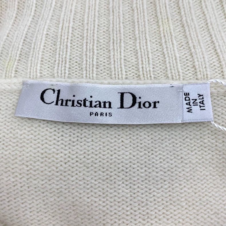 Dior Dior Color-blocked five-pointed letter inlaid wool long-sl Size XS / US 0-2 / IT 36-38 - 5 Thumbnail
