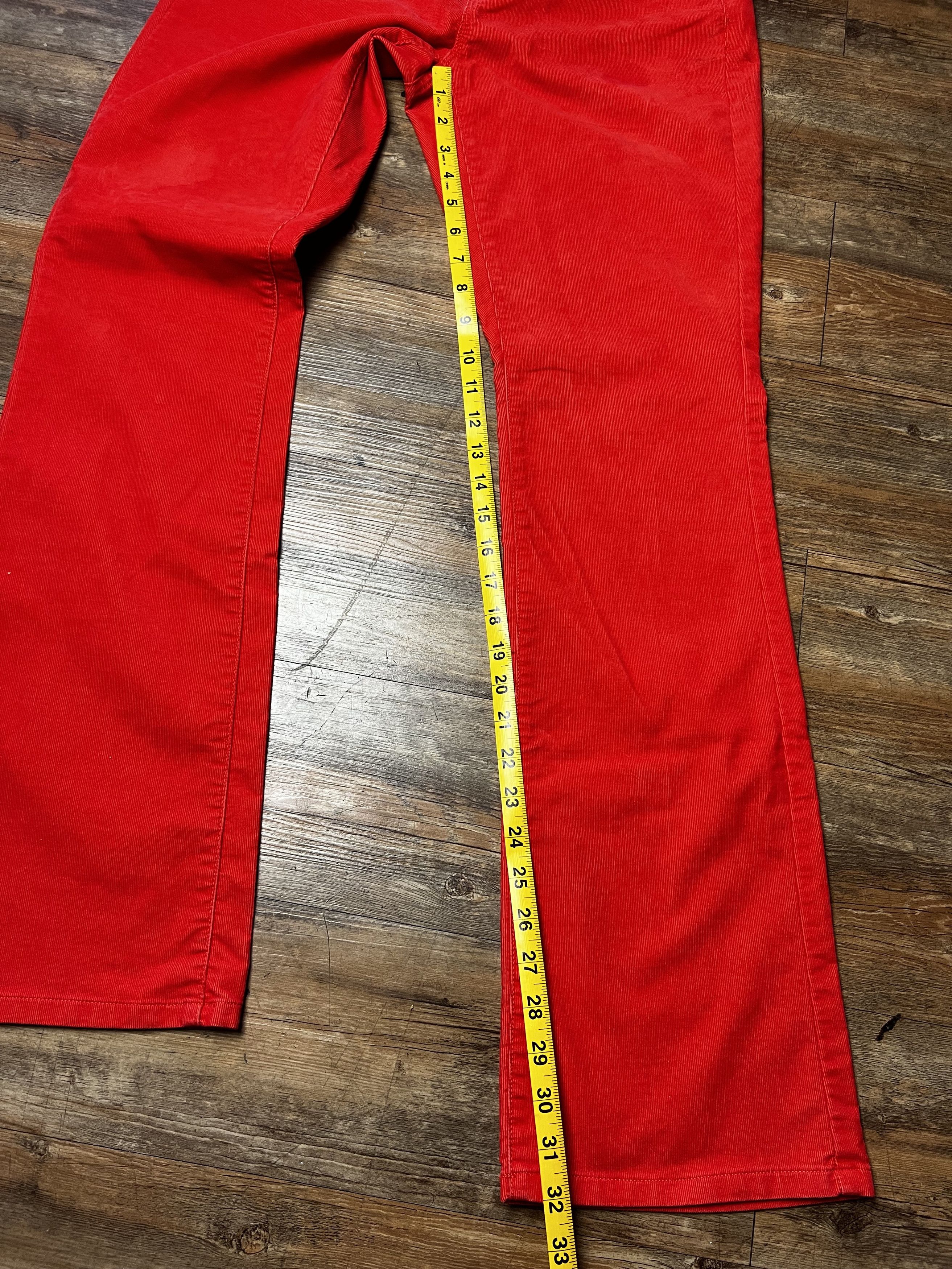 Ann Taylor Ann Taylor Loft Red Corduroy Curvy Boot Cut Jeans Size 27" / US 4 / IT 40 - 6 Thumbnail