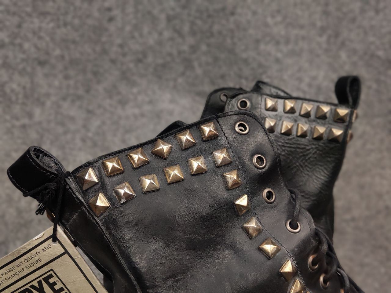 Frye Frye Design Rogan Studded Lace Tall Leather Ankle Boots Size US 11 / IT 41 - 17 Thumbnail