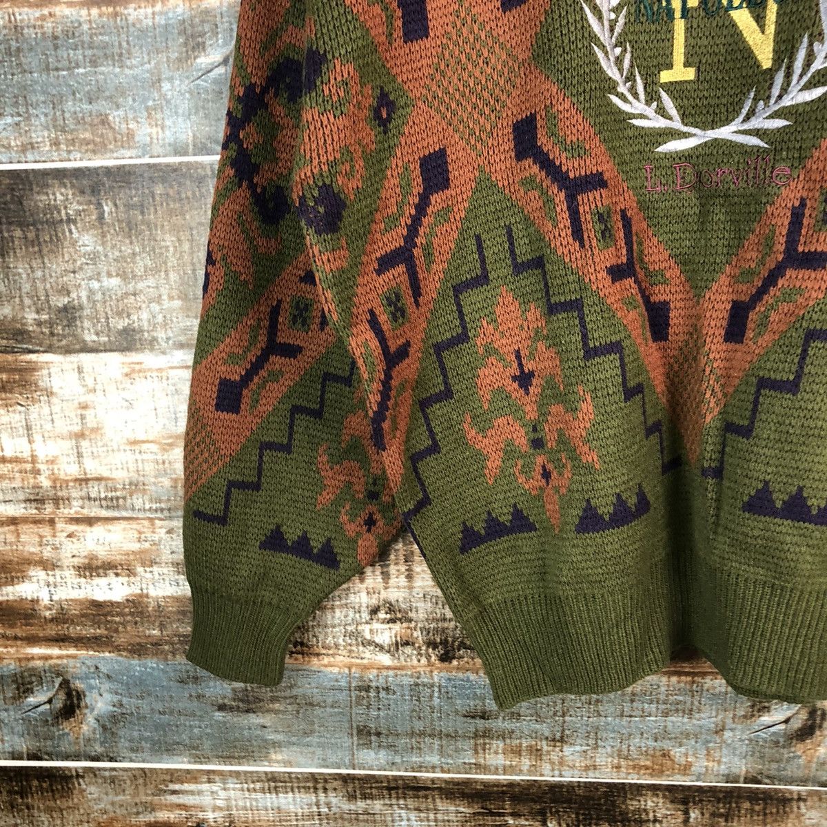 Homespun Knitwear × Japanese Brand × Vintage Napo Leon vintage art Brown Knitwear #A1720 Size US M / EU 48-50 / 2 - 7 Thumbnail