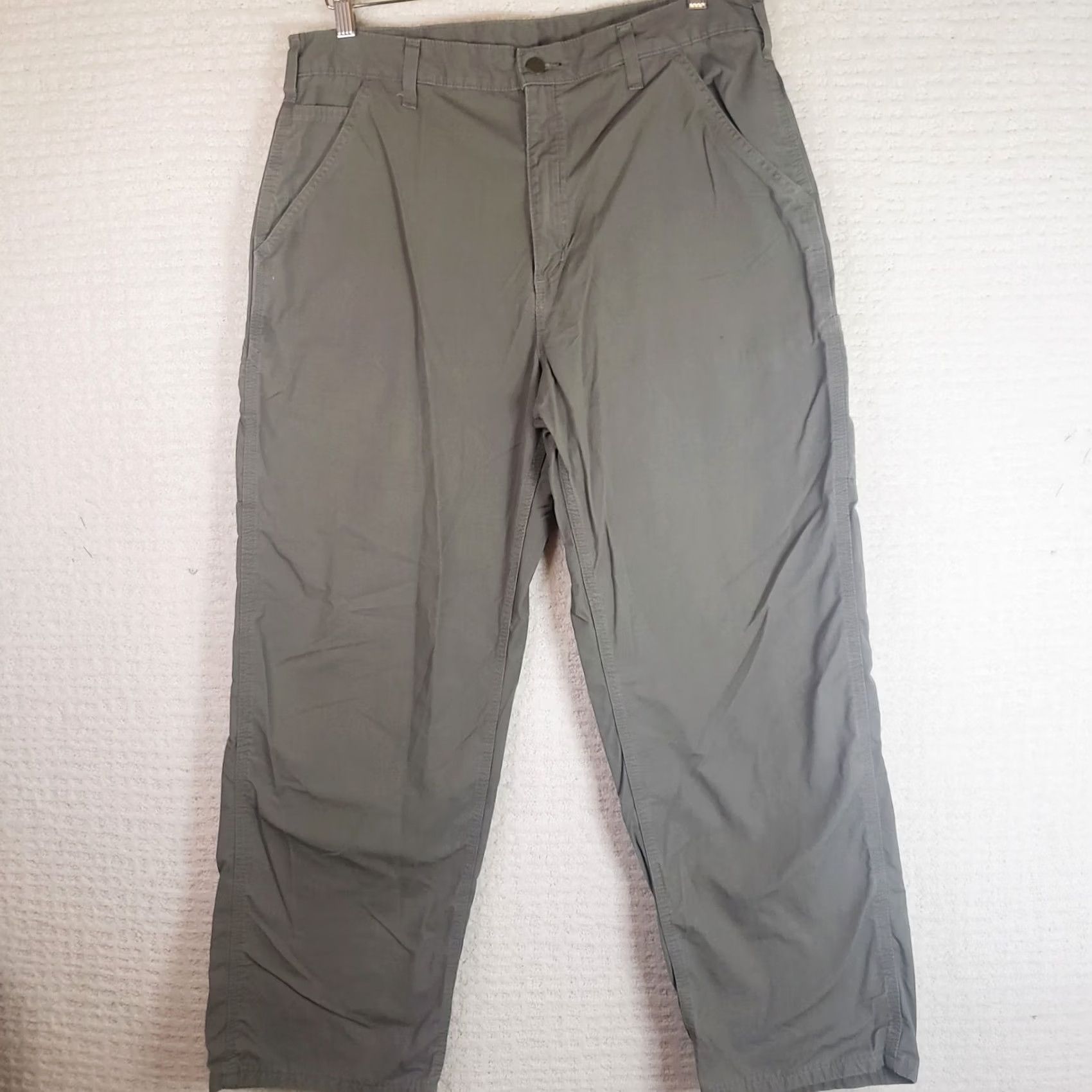 Carhartt Carhartt Pants Mens 36x30 Gray Carpenter Pockets Chino Relaxed Straight Casual Workwear Size US 36 / EU 52 - 2 Thumbnail