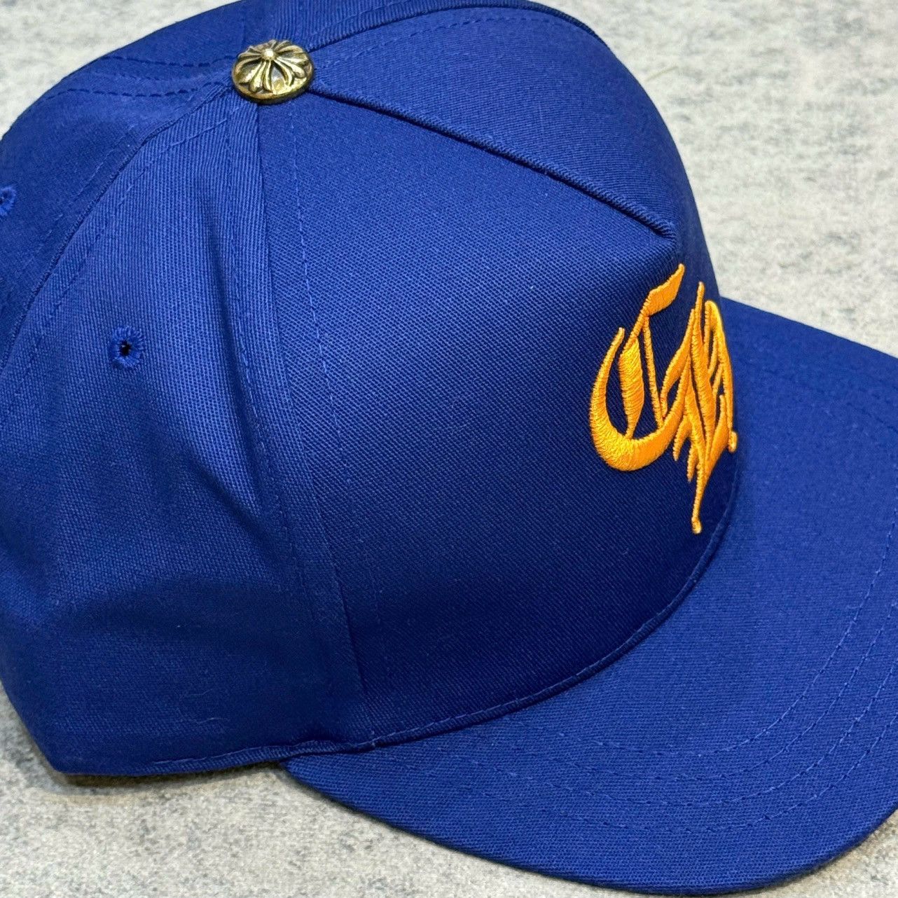 Chrome Hearts Chrome Hearts CH Leather Patch Baseball Cap Blue Orange Size ONE SIZE - 2 Thumbnail